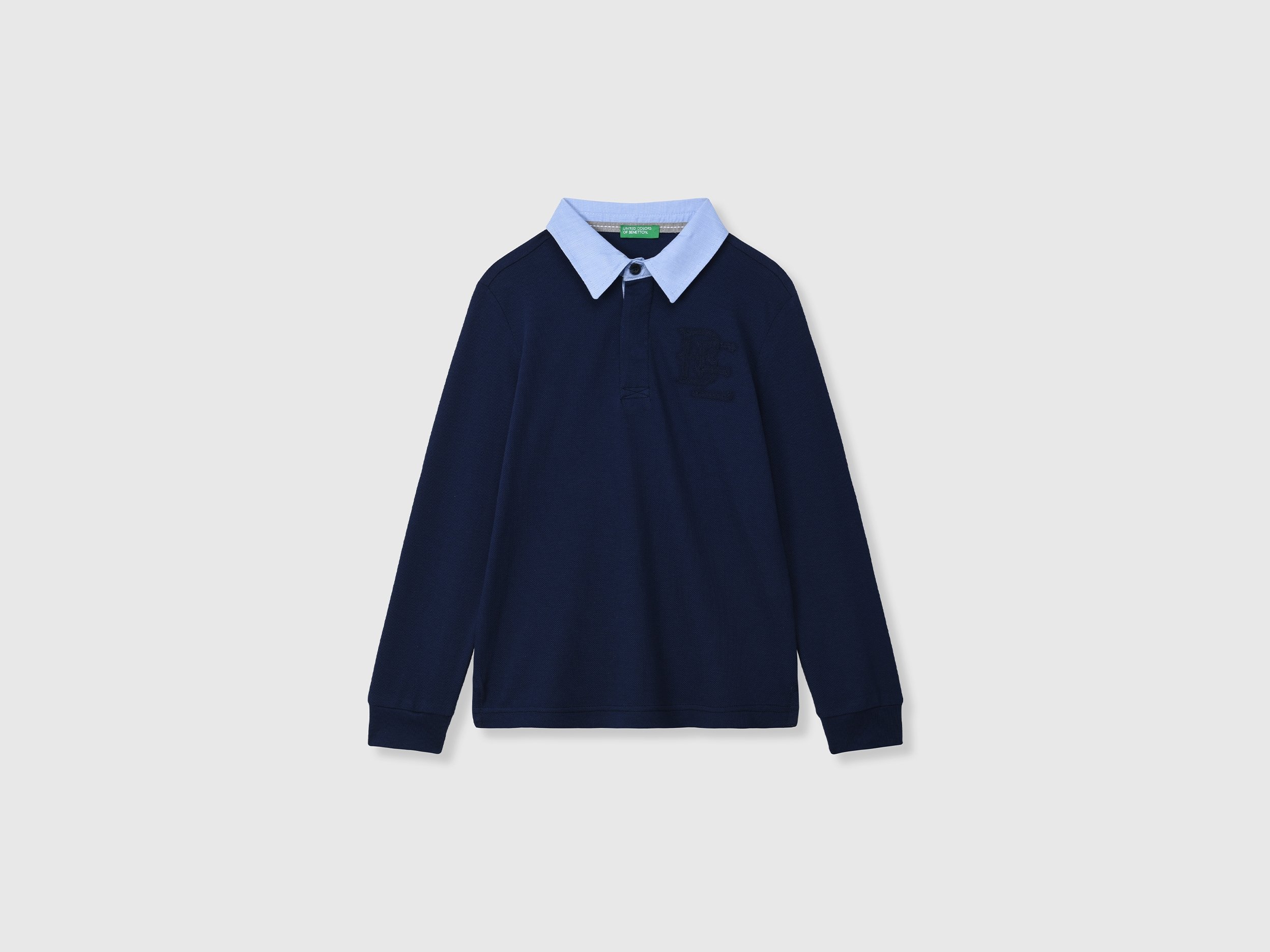 United Colors Of Benetton / Поло из ткани пике с контрастным воротником для мальчика