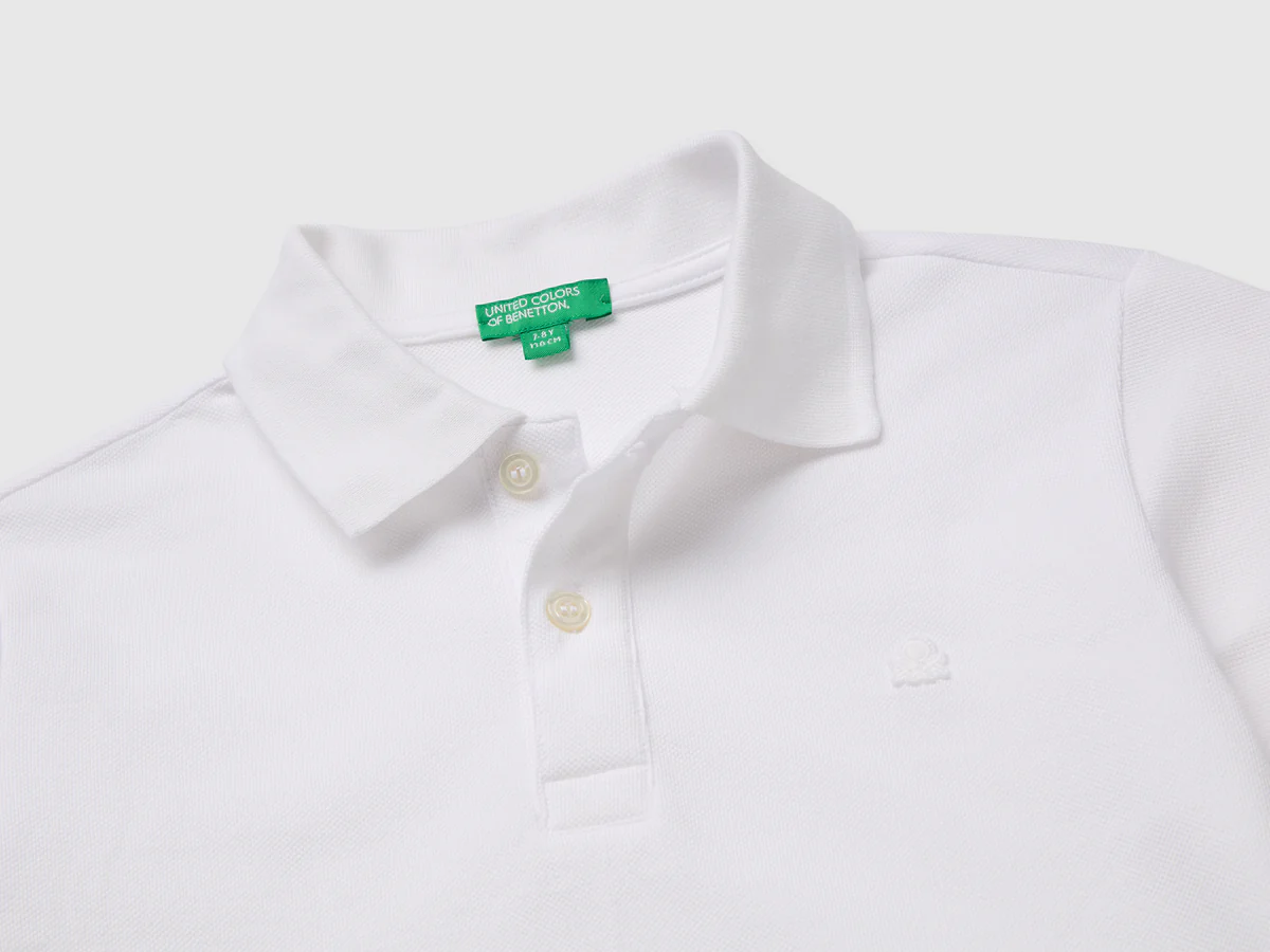 United Colors Of Benetton / Поло из ткани пике с коротким рукавом для мальчика - фото 3
