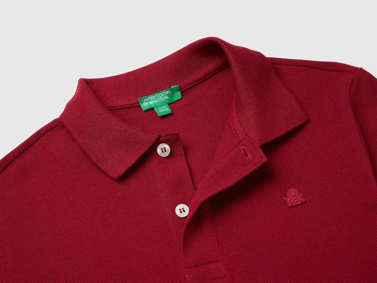 United Colors Of Benetton / Поло из ткани пике с коротким рукавом для мальчика - фото 3