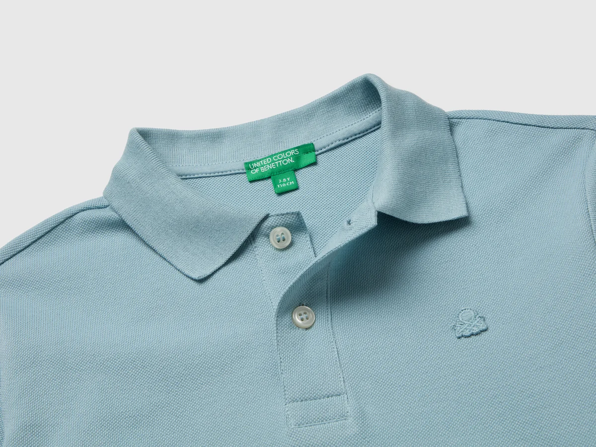 United Colors Of Benetton / Поло из ткани пике с коротким рукавом для мальчика - фото 3