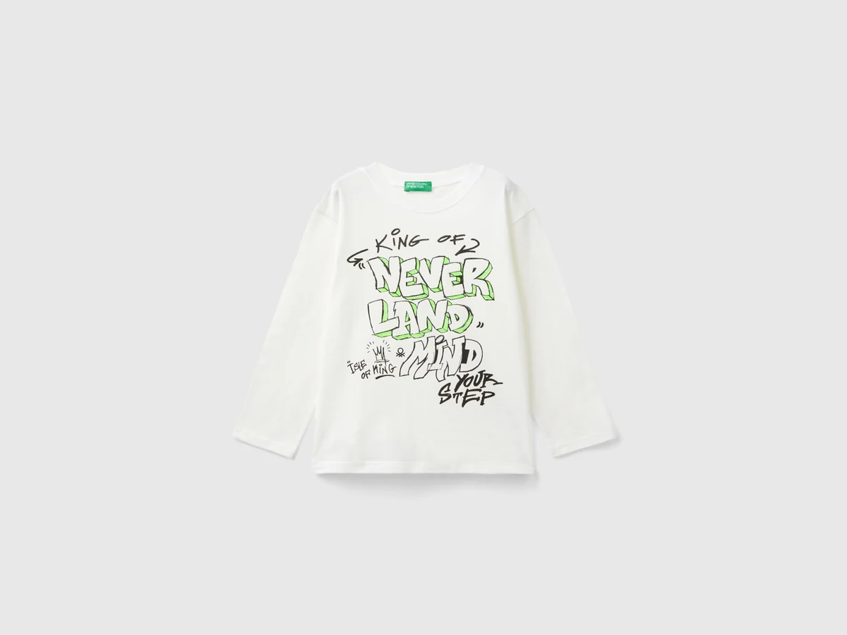 United Colors Of Benetton / Лонгслив с принтом для мальчика