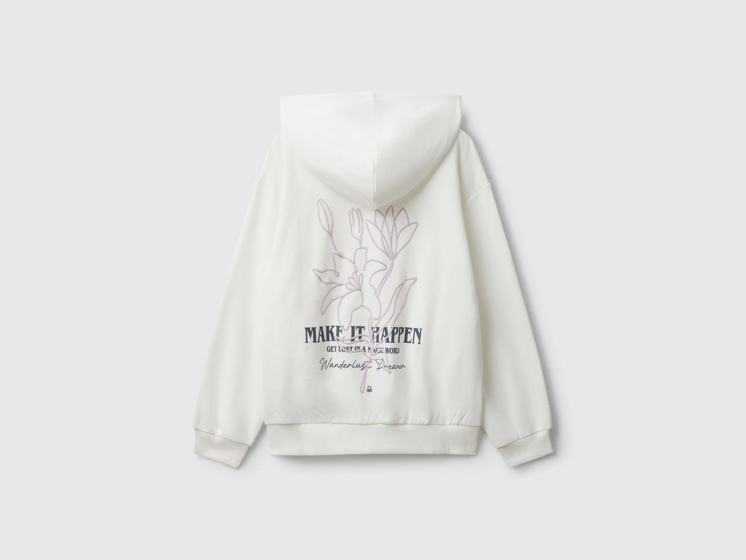 United Colors Of Benetton / Толстовка на молнии с принтом на спине для девочки