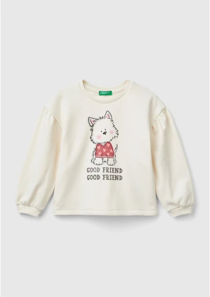 United Colors Of Benetton / Свитшот с принтом для девочки