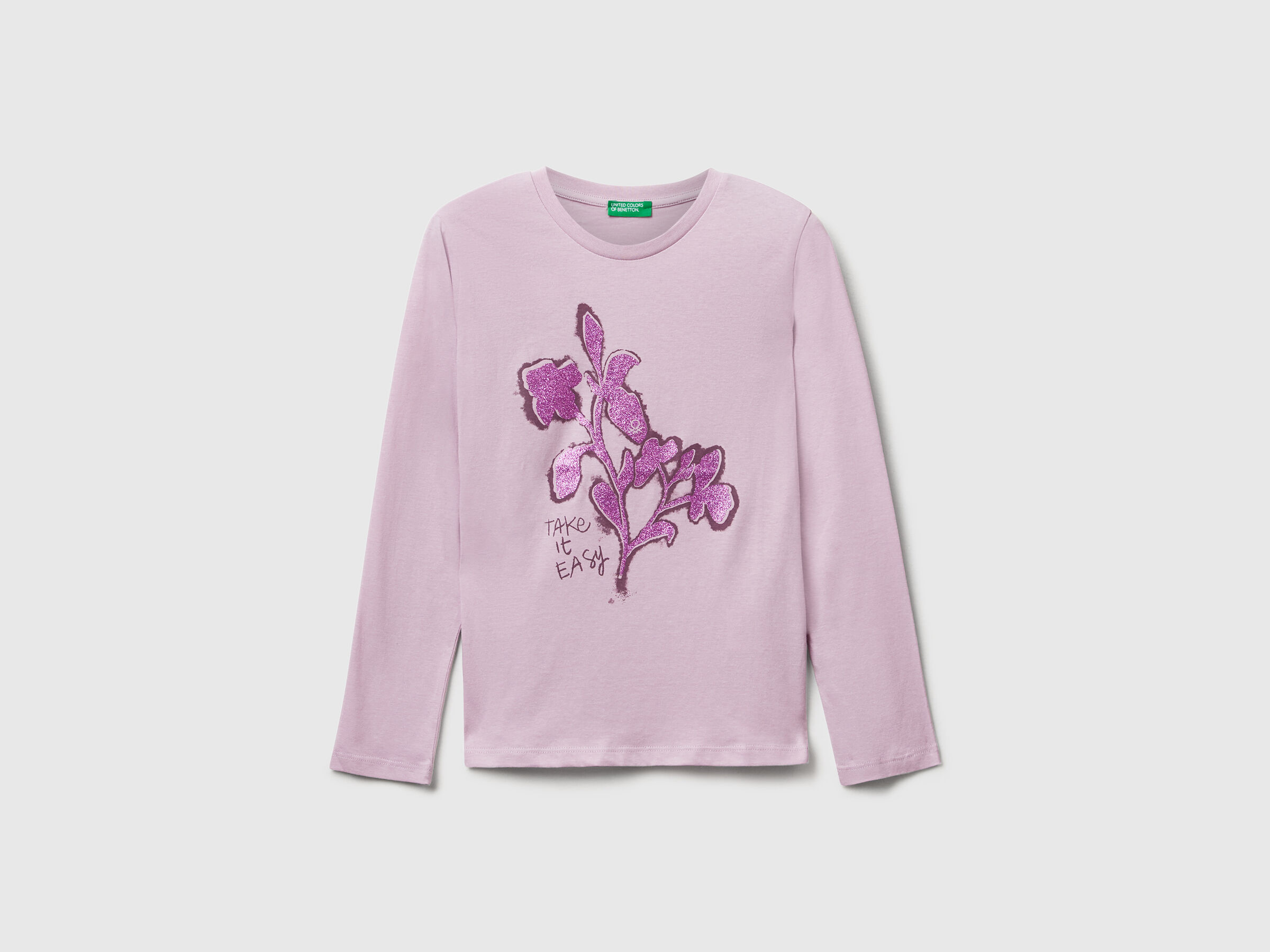 United Colors Of Benetton / Лонгслив c принтом для девочки