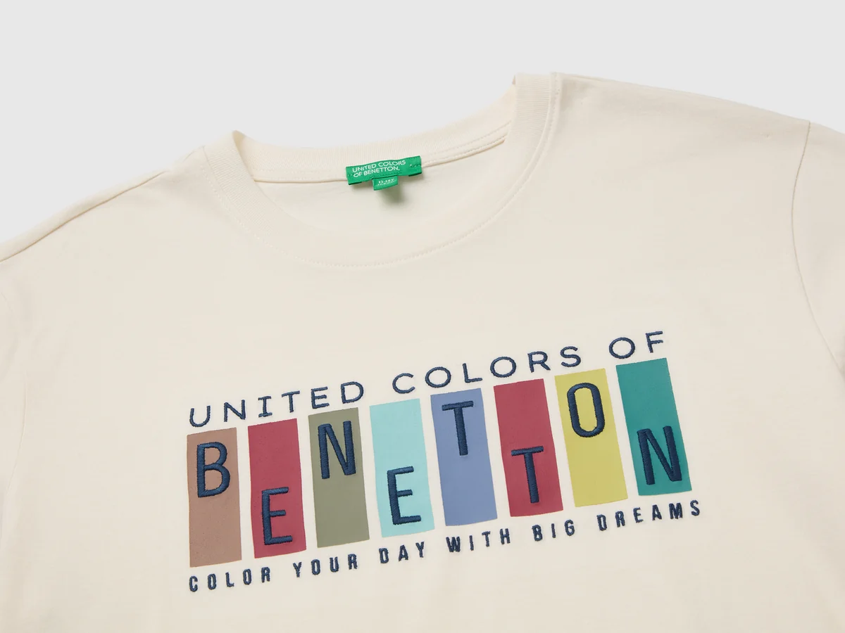 United Colors Of Benetton / Лонгслив с логотипом для мальчика - фото 3