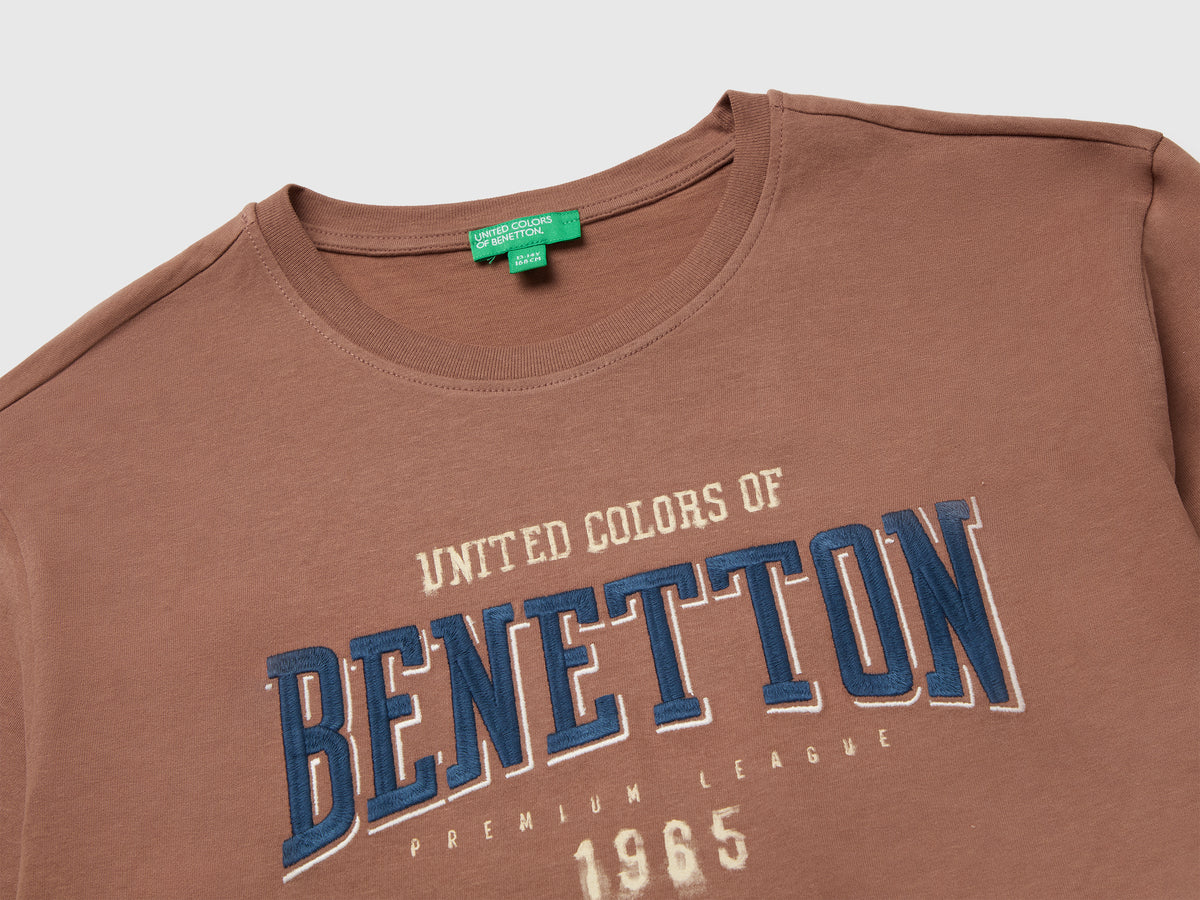 United Colors Of Benetton / Лонгслив с логотипом для мальчика - фото 3