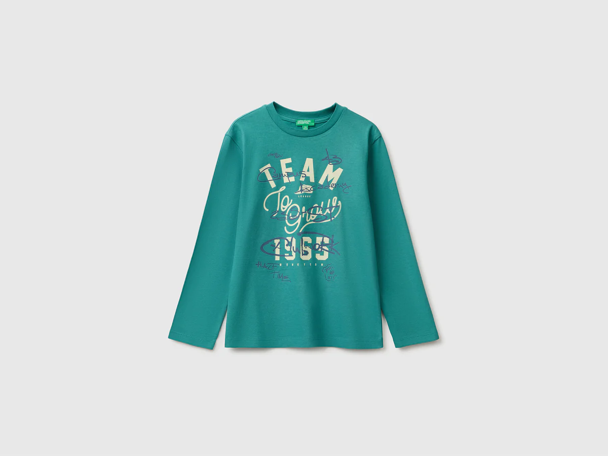 United Colors Of Benetton / Лонгслив с принтом для мальчика
