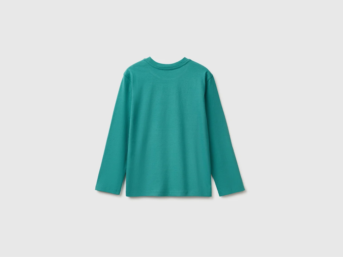 United Colors Of Benetton / Лонгслив с принтом для мальчика - фото 2