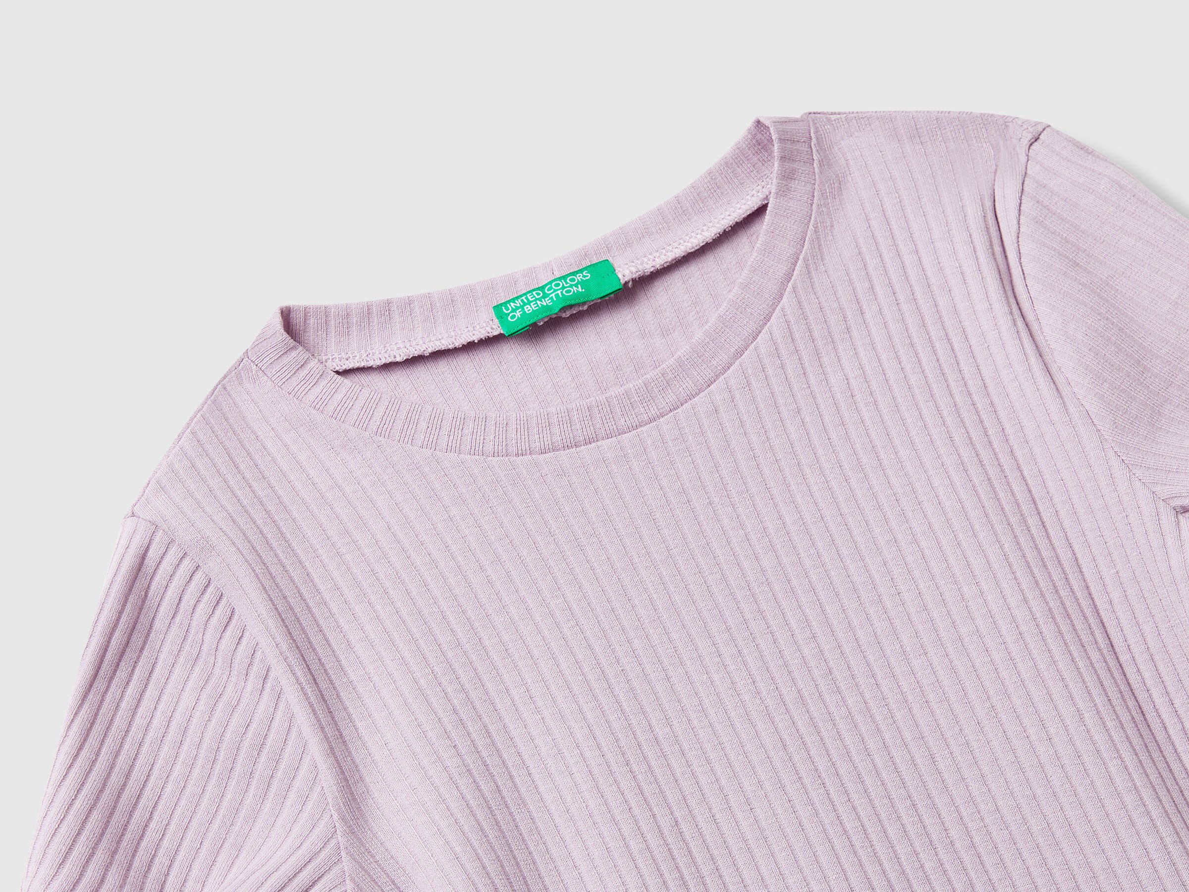 United Colors Of Benetton / Футболка в рубчик для девочки - фото 3