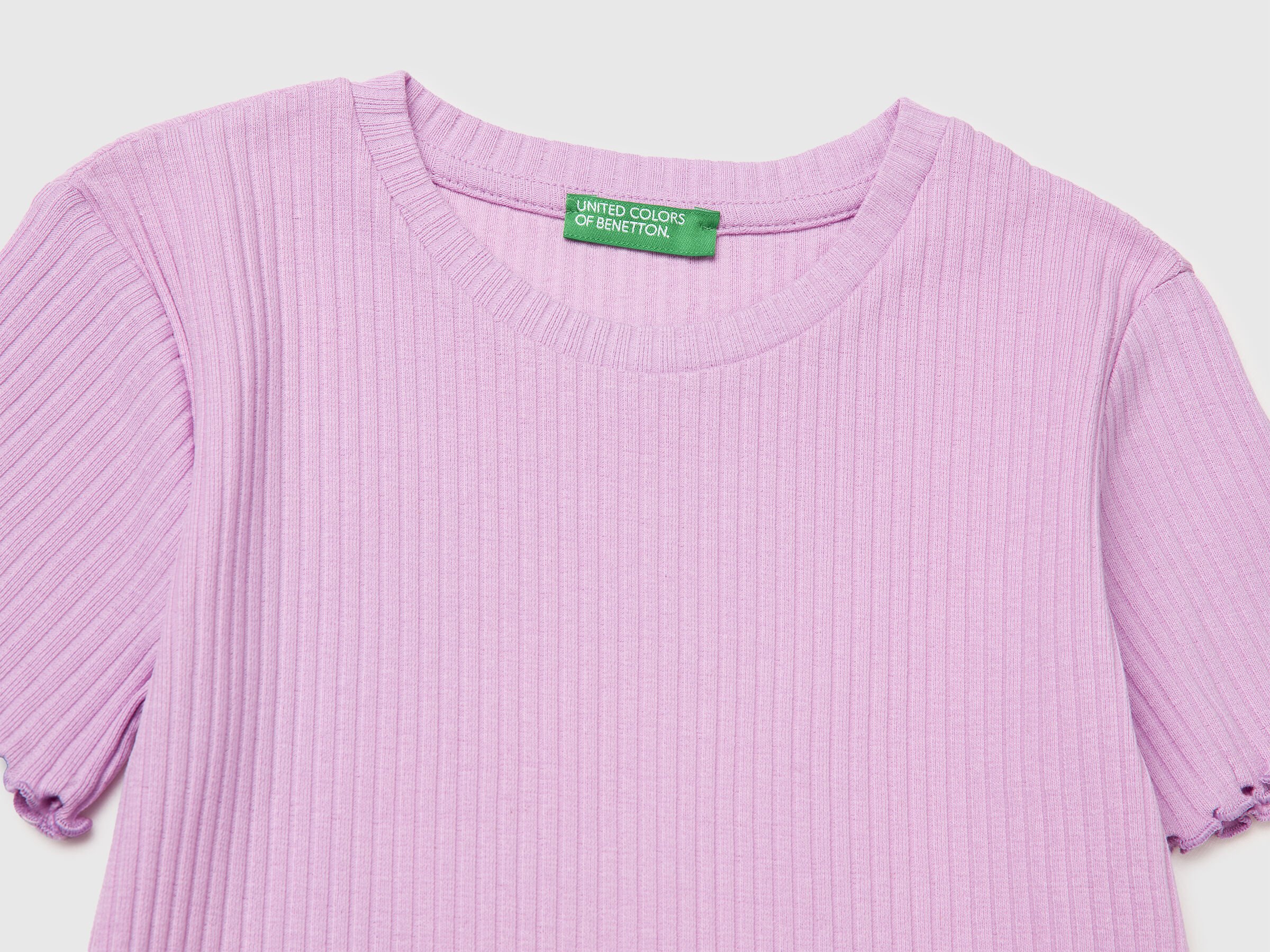 United Colors Of Benetton / Футболка в рубчик для девочки - фото 3