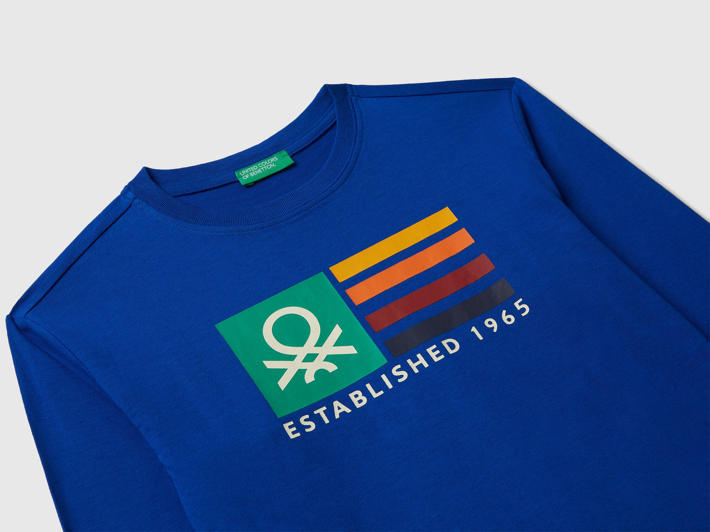 United Colors Of Benetton / Лонгслив с логотипом для мальчика - фото 3