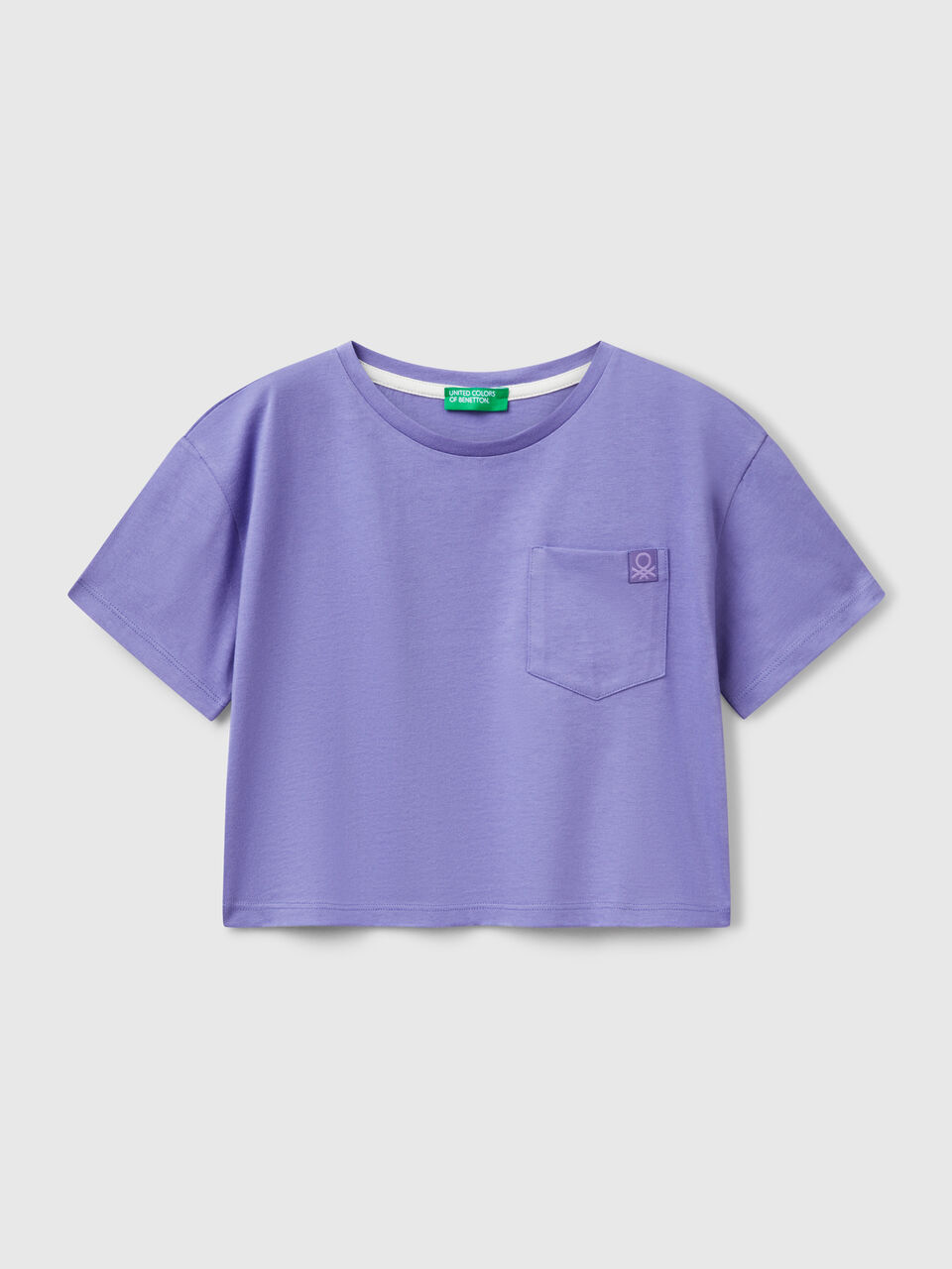 United Colors Of Benetton / Укороченная футболка с принтом на спине для девочки