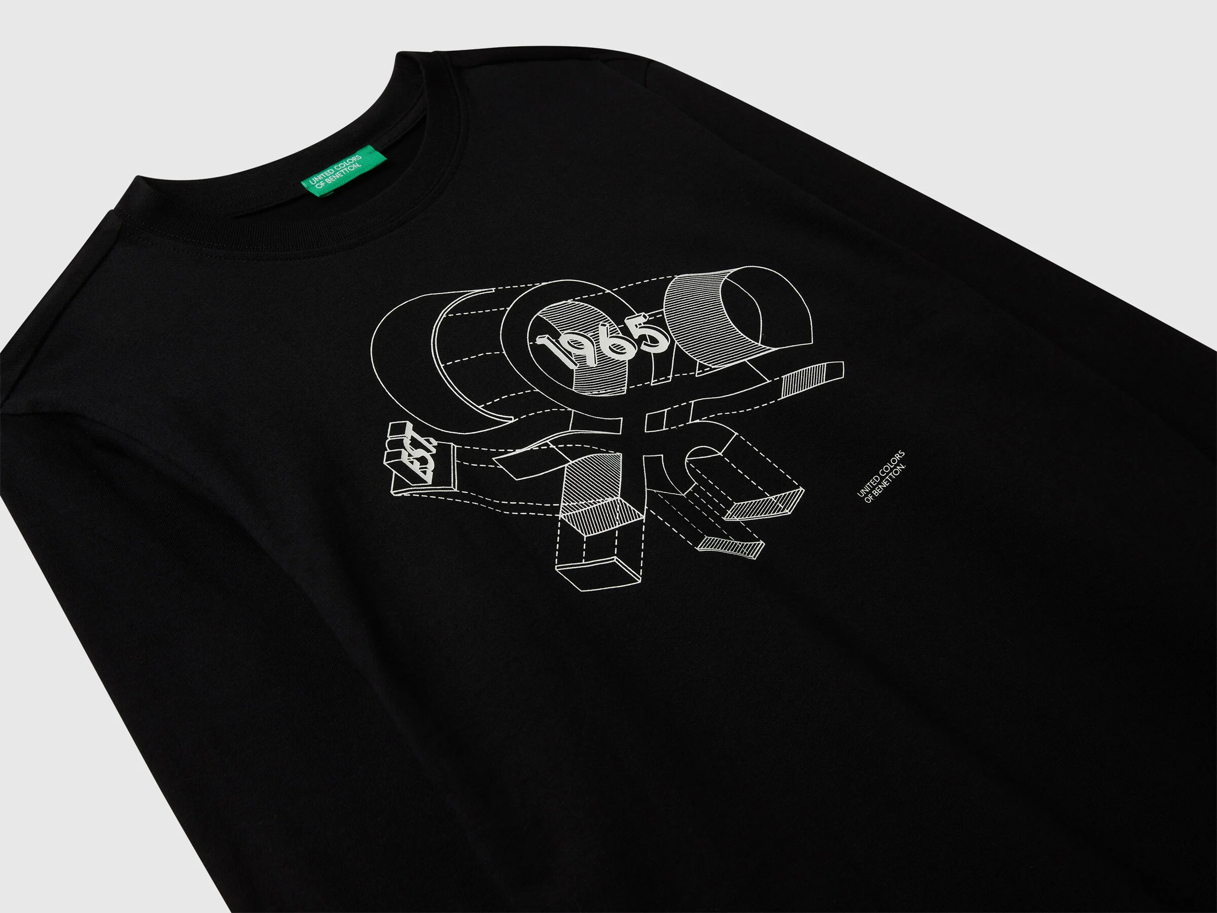 United Colors Of Benetton / Лонгслив с логотипом для мальчика - фото 3