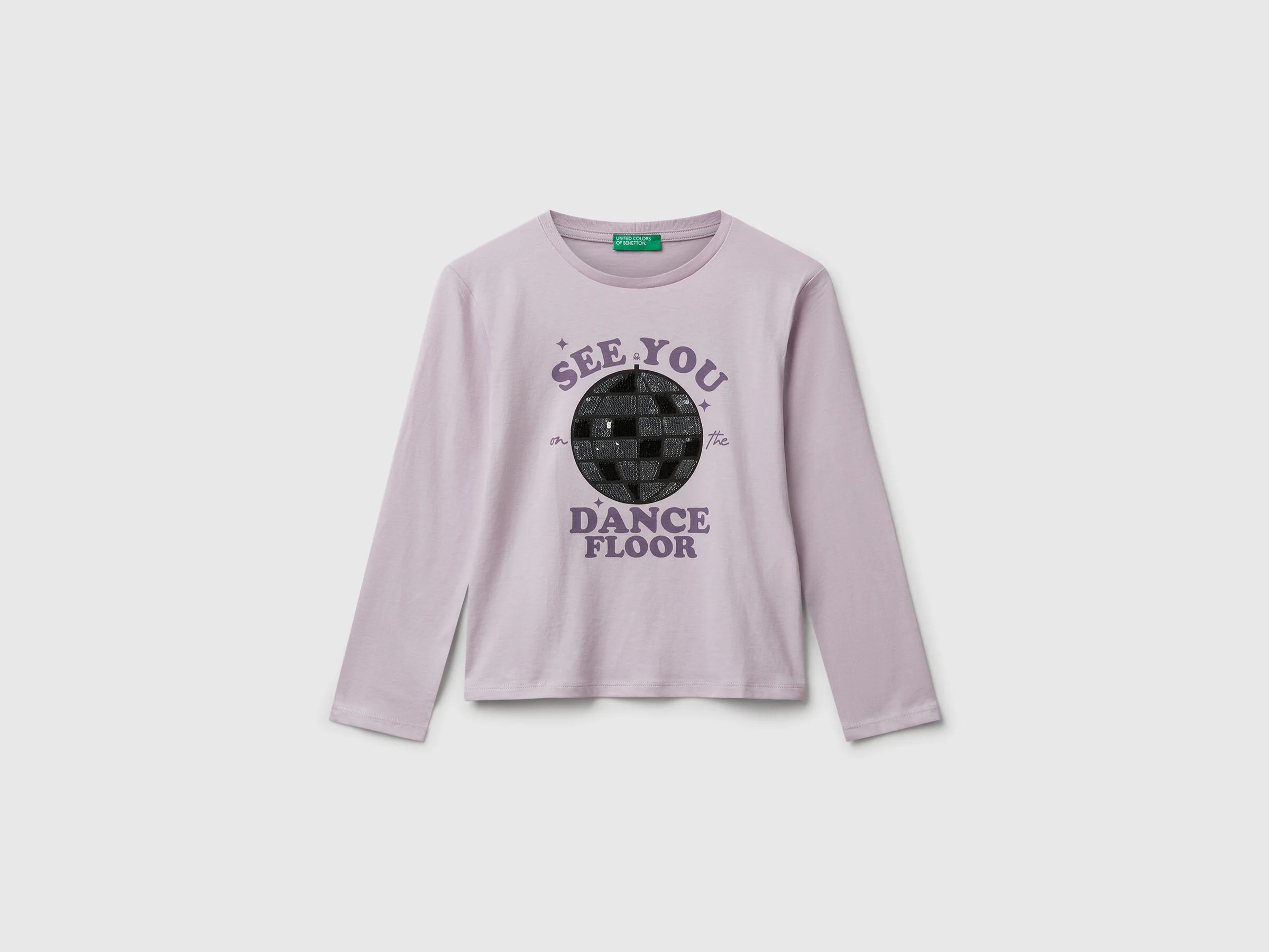 United Colors Of Benetton / Лонгслив с пайетками для девочки