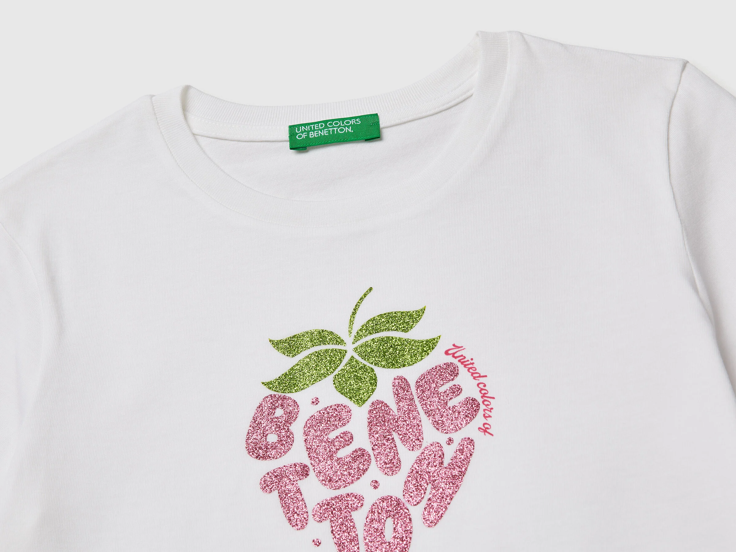 United Colors Of Benetton / Футболка с глиттер принтом для девочки
