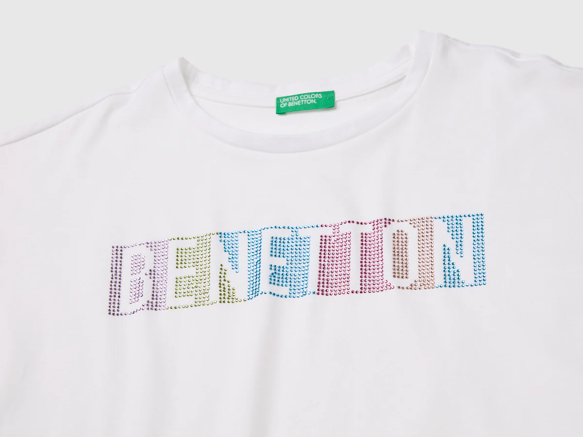 United Colors Of Benetton / Футболка со стразами для девочки