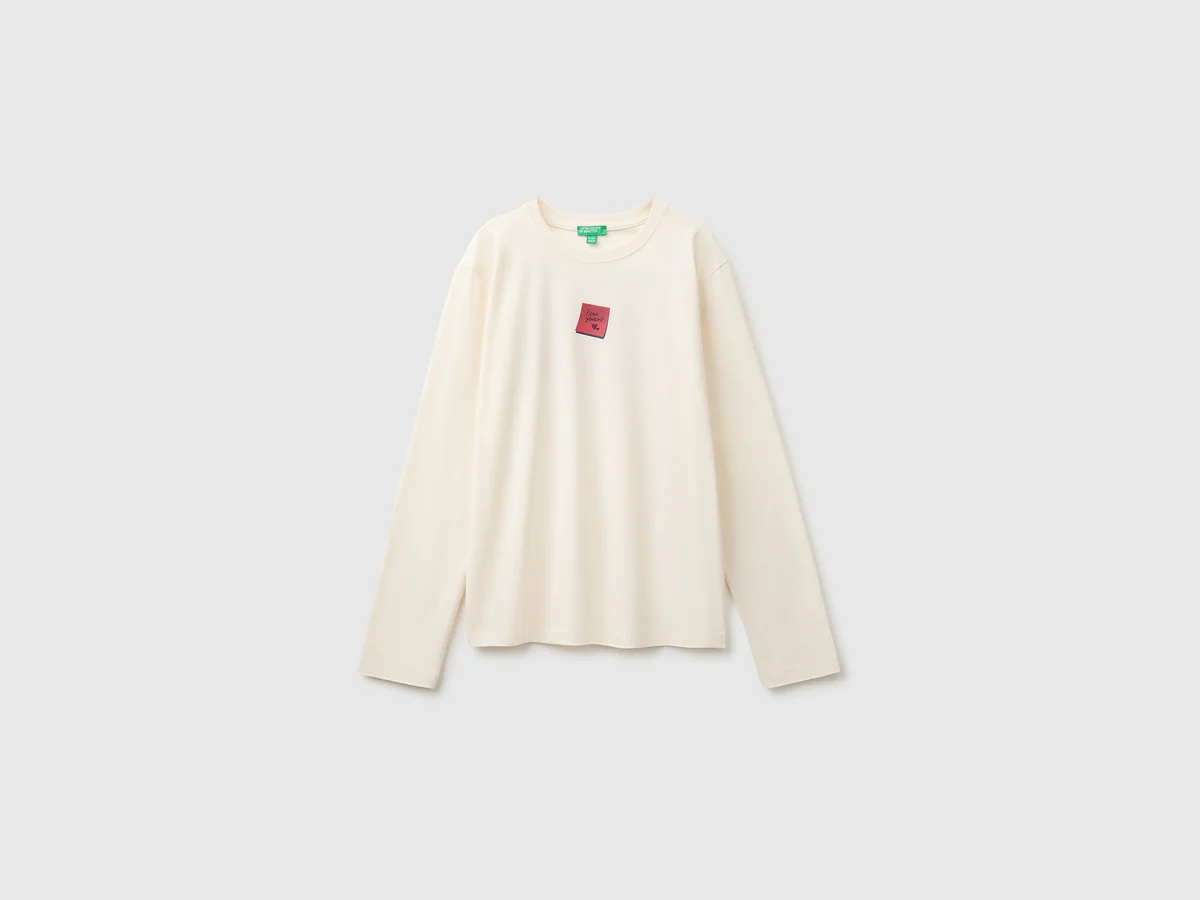 United Colors Of Benetton / Лонгслив с принтом для девочки