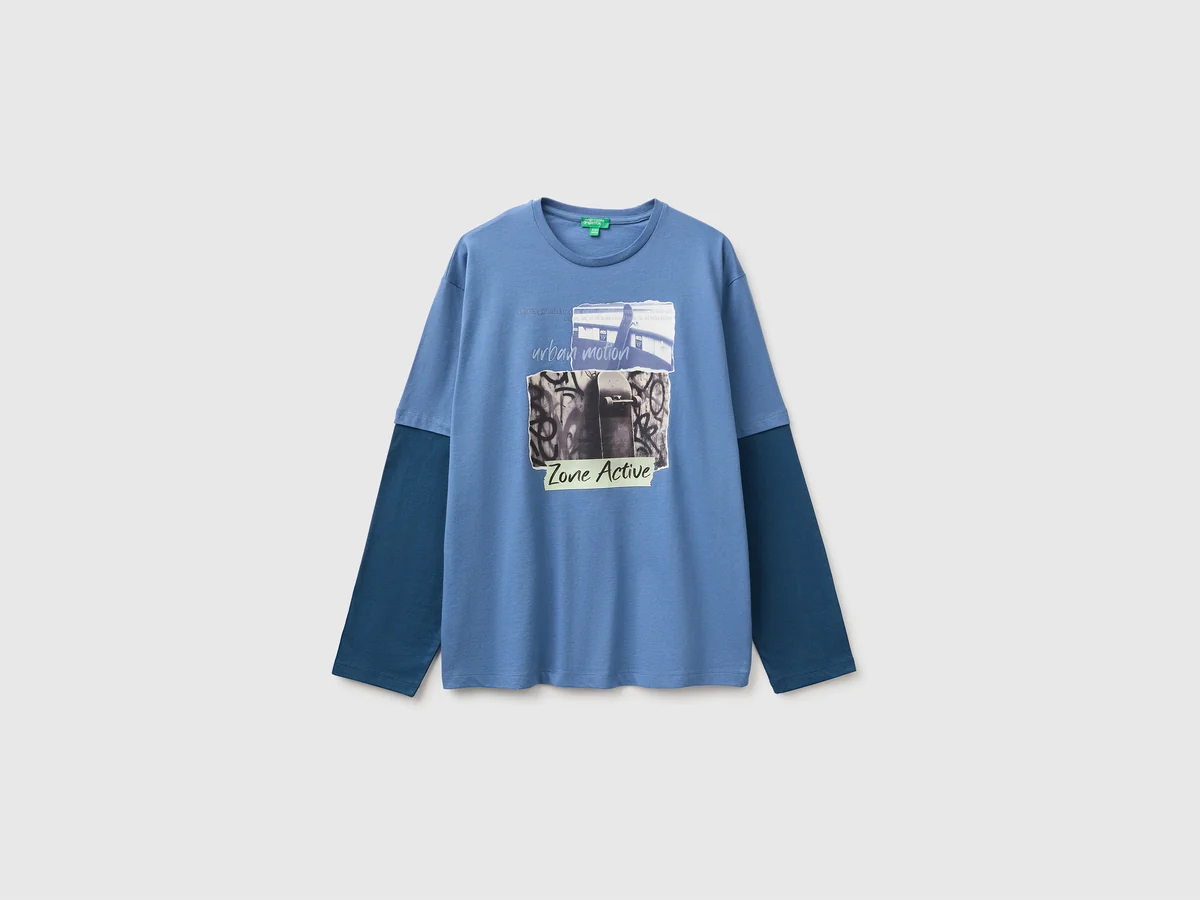 United Colors Of Benetton / Лонгслив с принтом для мальчика