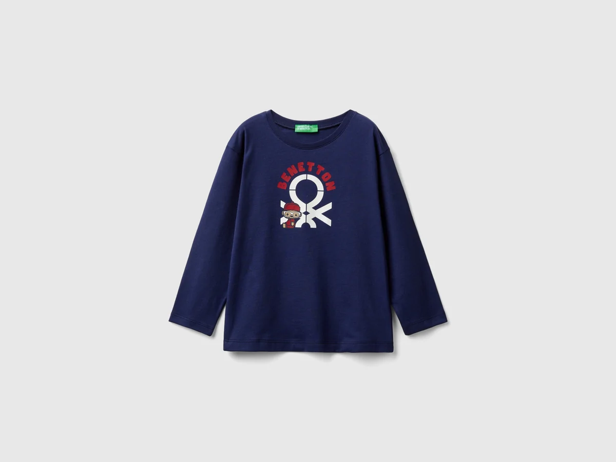 United Colors Of Benetton / Лонгслив с логотипом для мальчика