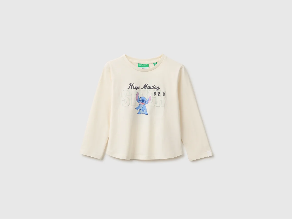 United Colors Of Benetton / Лонгслив с принтом для девочки