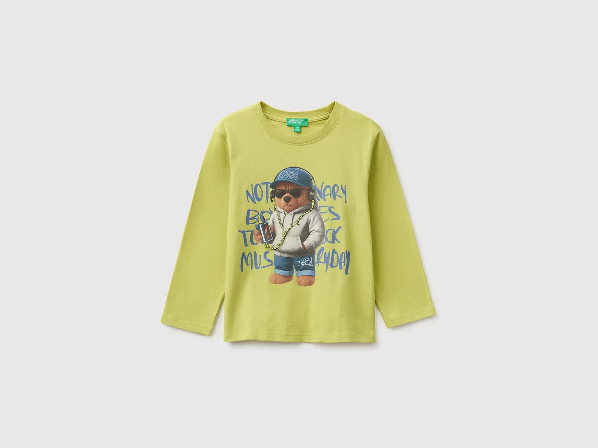 United Colors Of Benetton / Лонгслив с принтом для мальчика