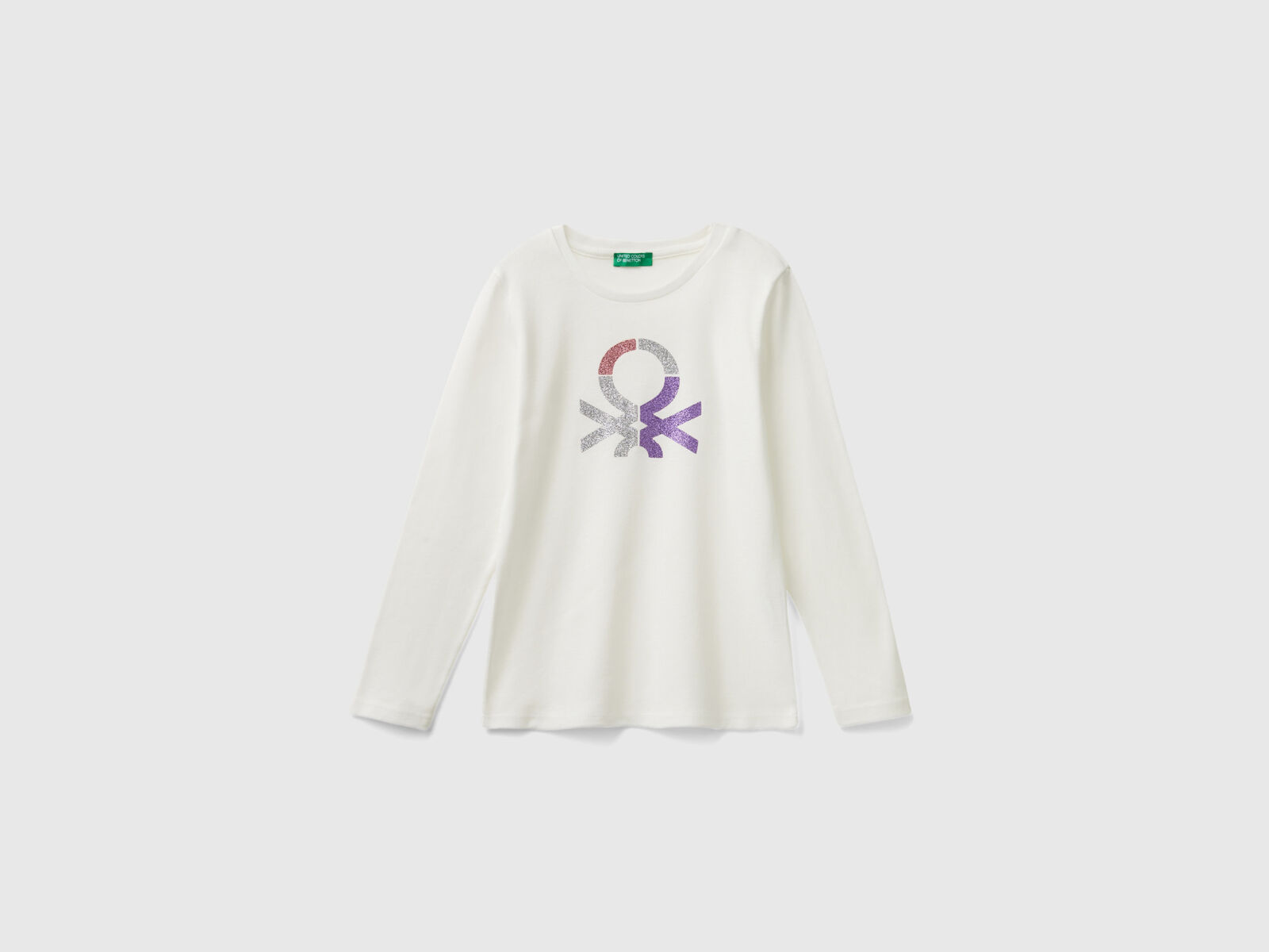 United Colors Of Benetton / Лонгслив с логотипом для девочки