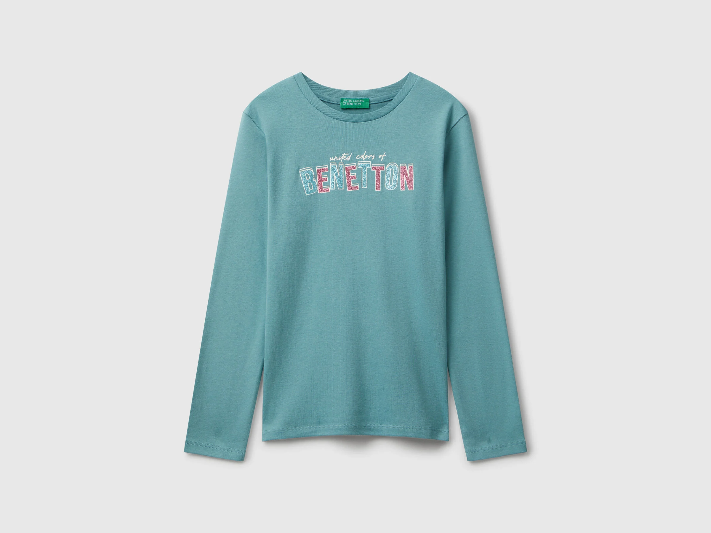 United Colors Of Benetton / Лонгслив с логотипом для девочки