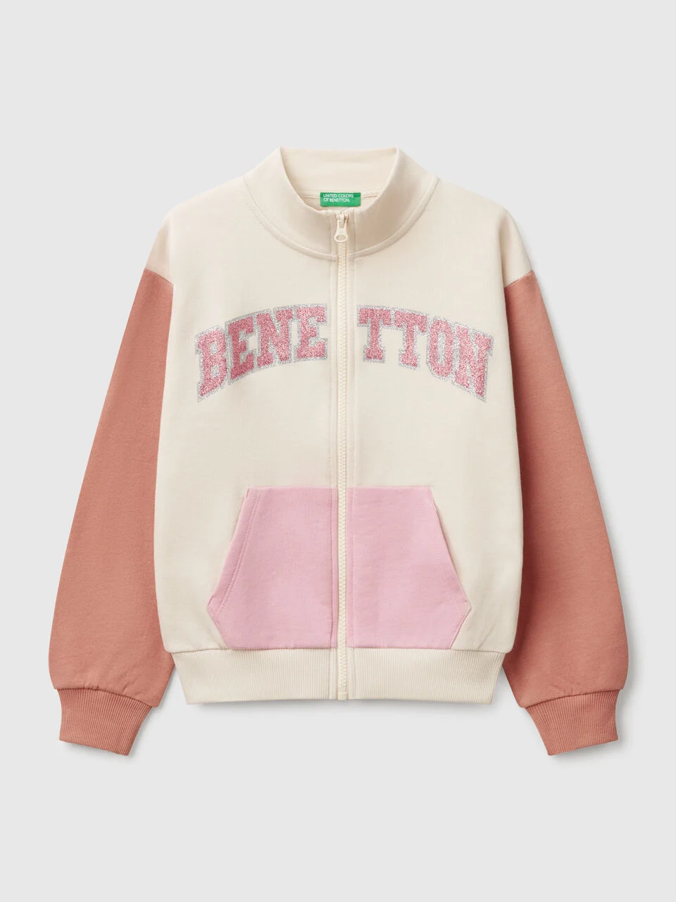 United Colors Of Benetton / Толстовка на молнии с логотипом для девочки