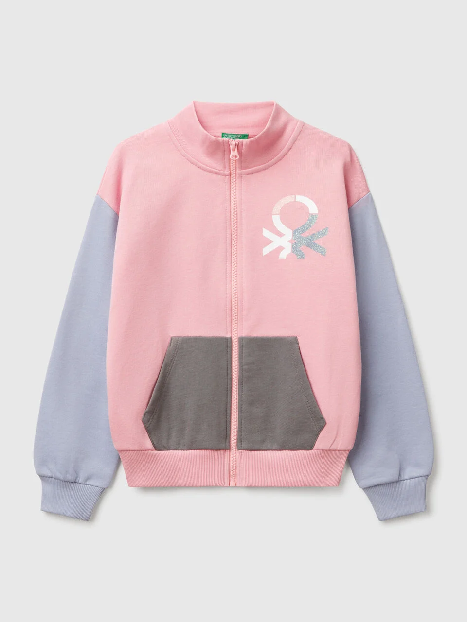 United Colors Of Benetton / Толстовка на молнии с логотипом для девочки