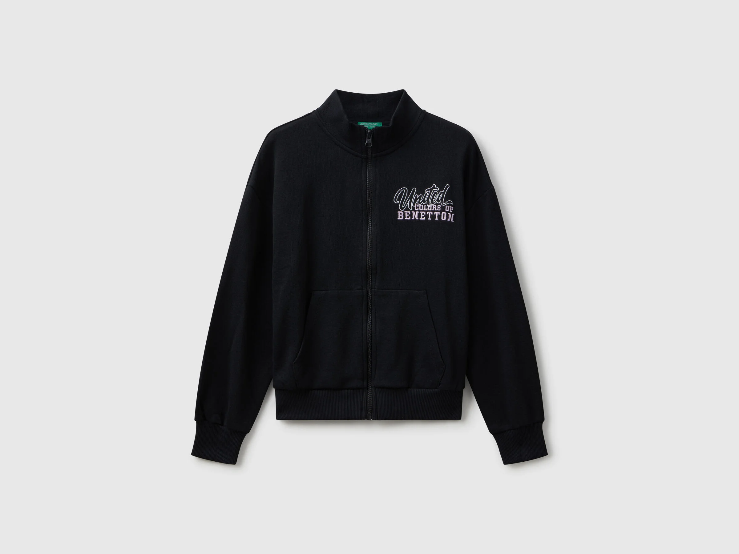 United Colors Of Benetton / Толстовка на молнии с логотипом для девочки