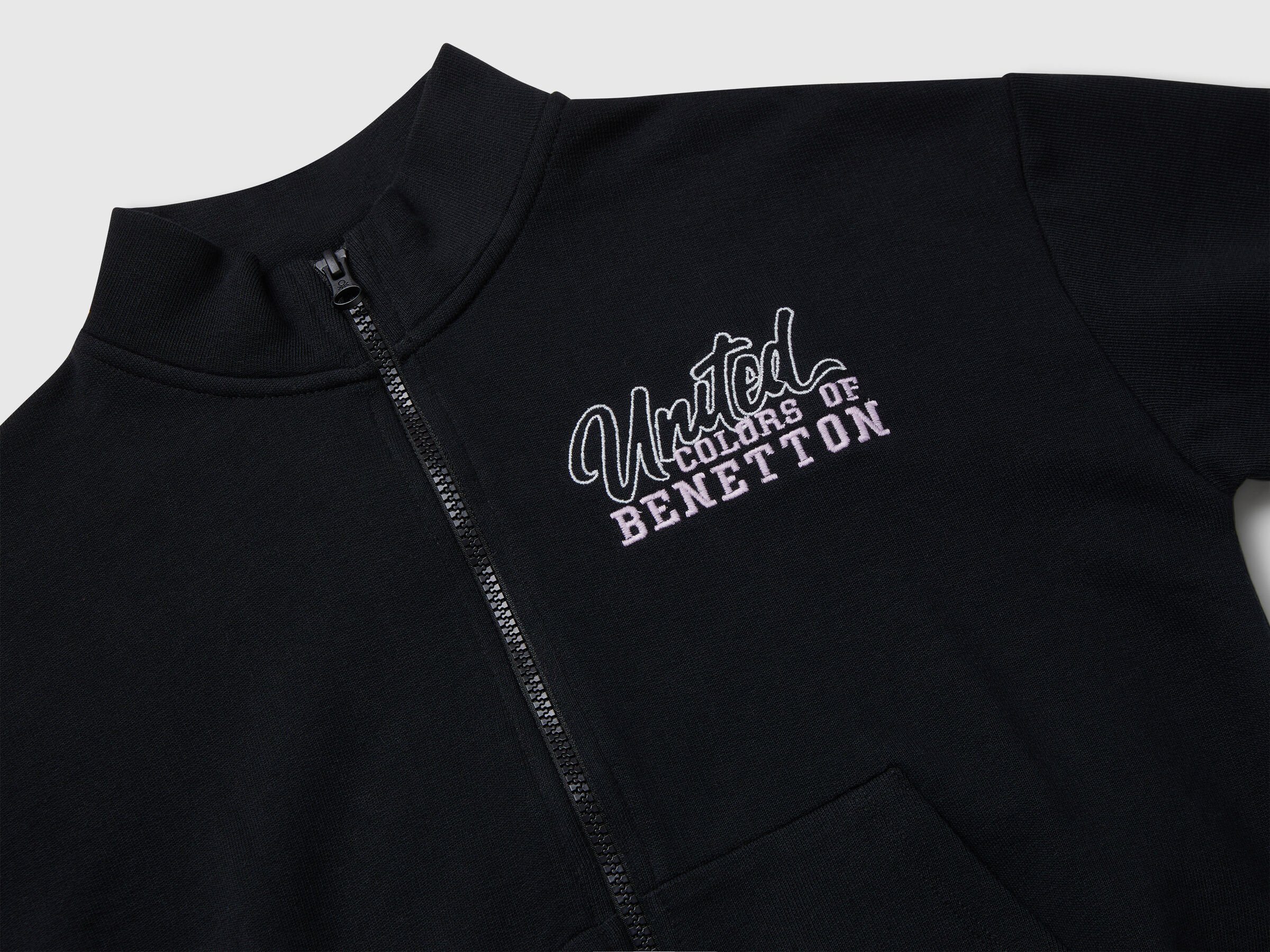 United Colors Of Benetton / Толстовка на молнии с логотипом для девочки