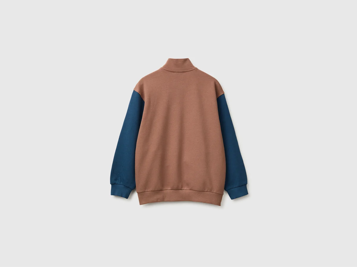 United Colors Of Benetton / Толстовка на молнии с логотипом для мальчика - фото 2