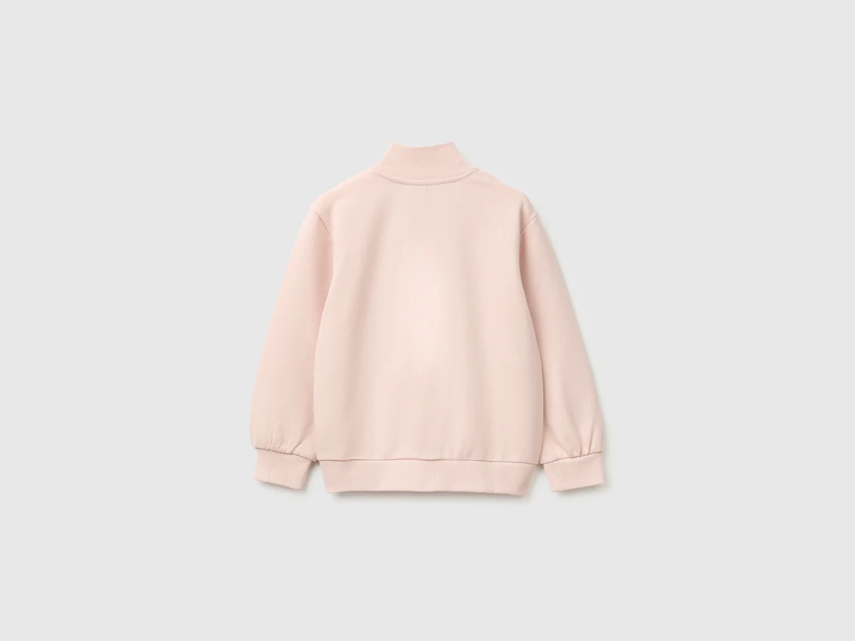United Colors Of Benetton / Толстовка на молнии с логотипом для девочки - фото 2