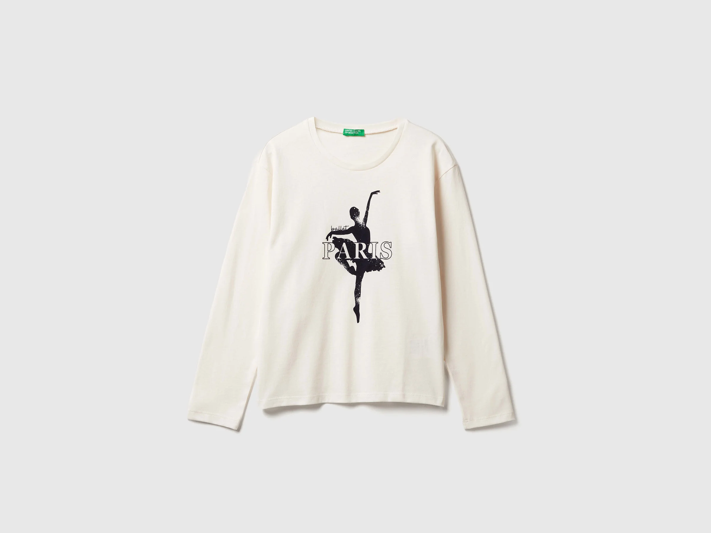 United Colors Of Benetton / Лонгслив с принтом для девочки