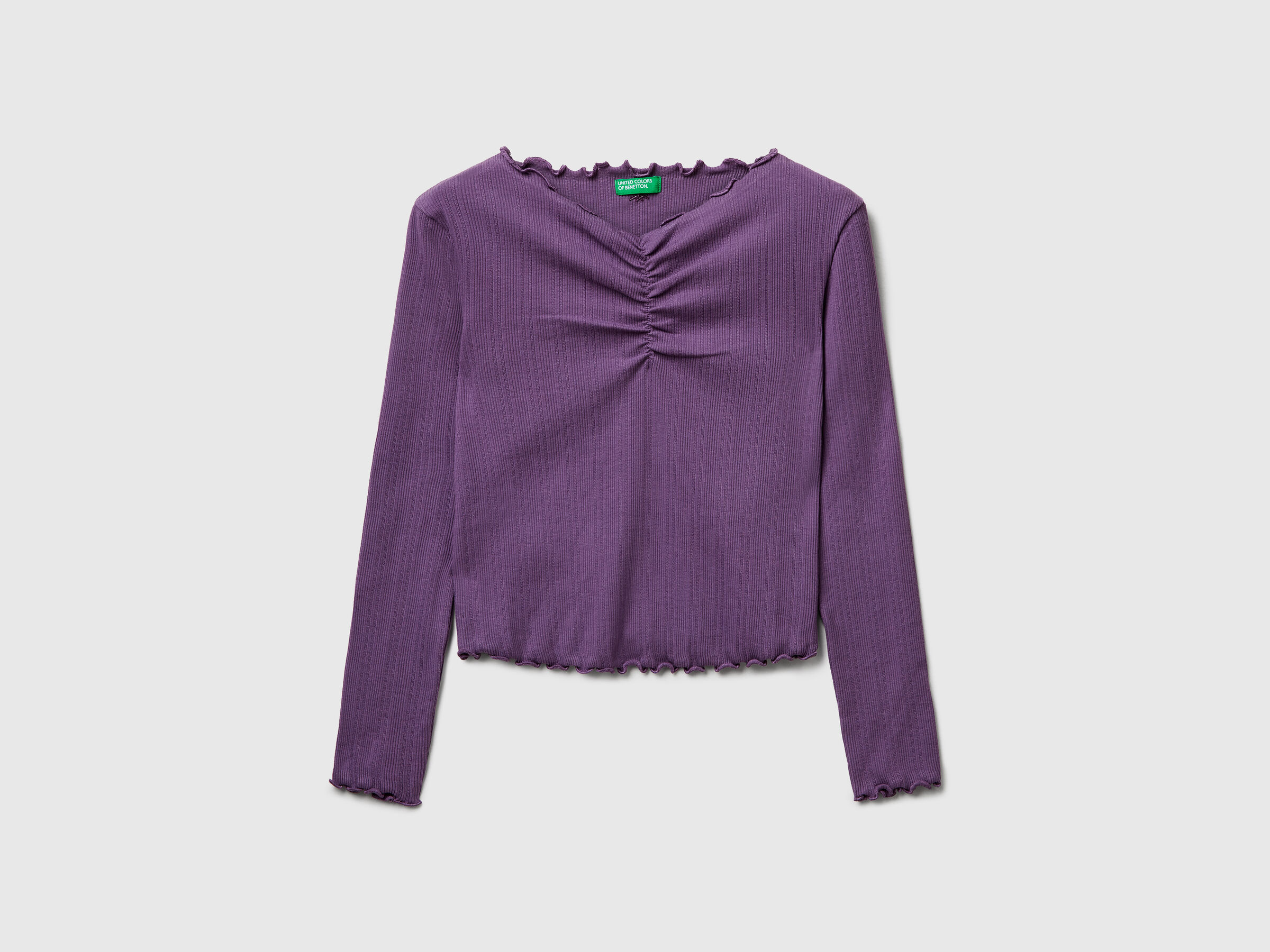 United Colors Of Benetton / Лонгслив в рубчик для девочки