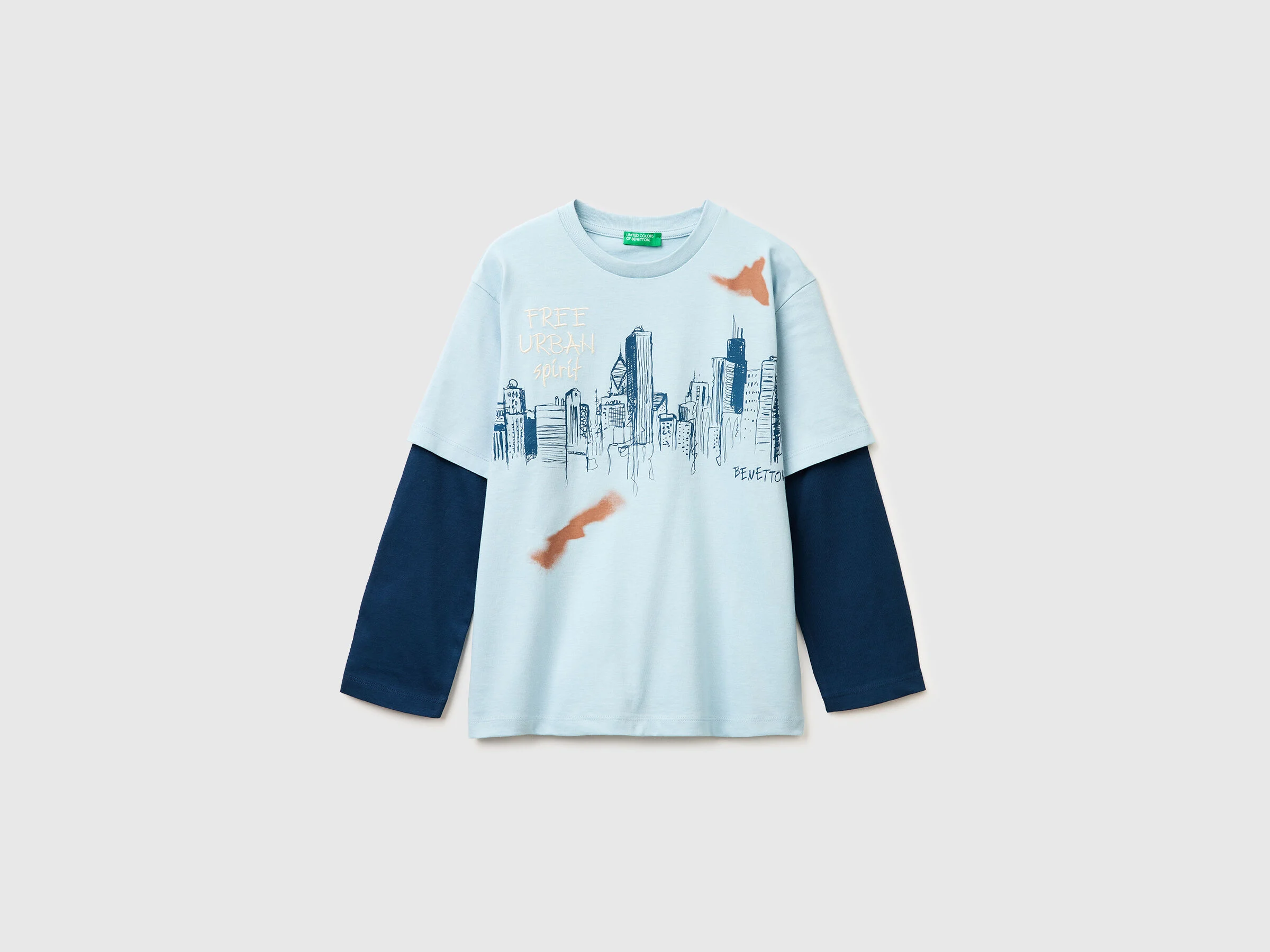 United Colors Of Benetton / Лонгслив с принтом для мальчика