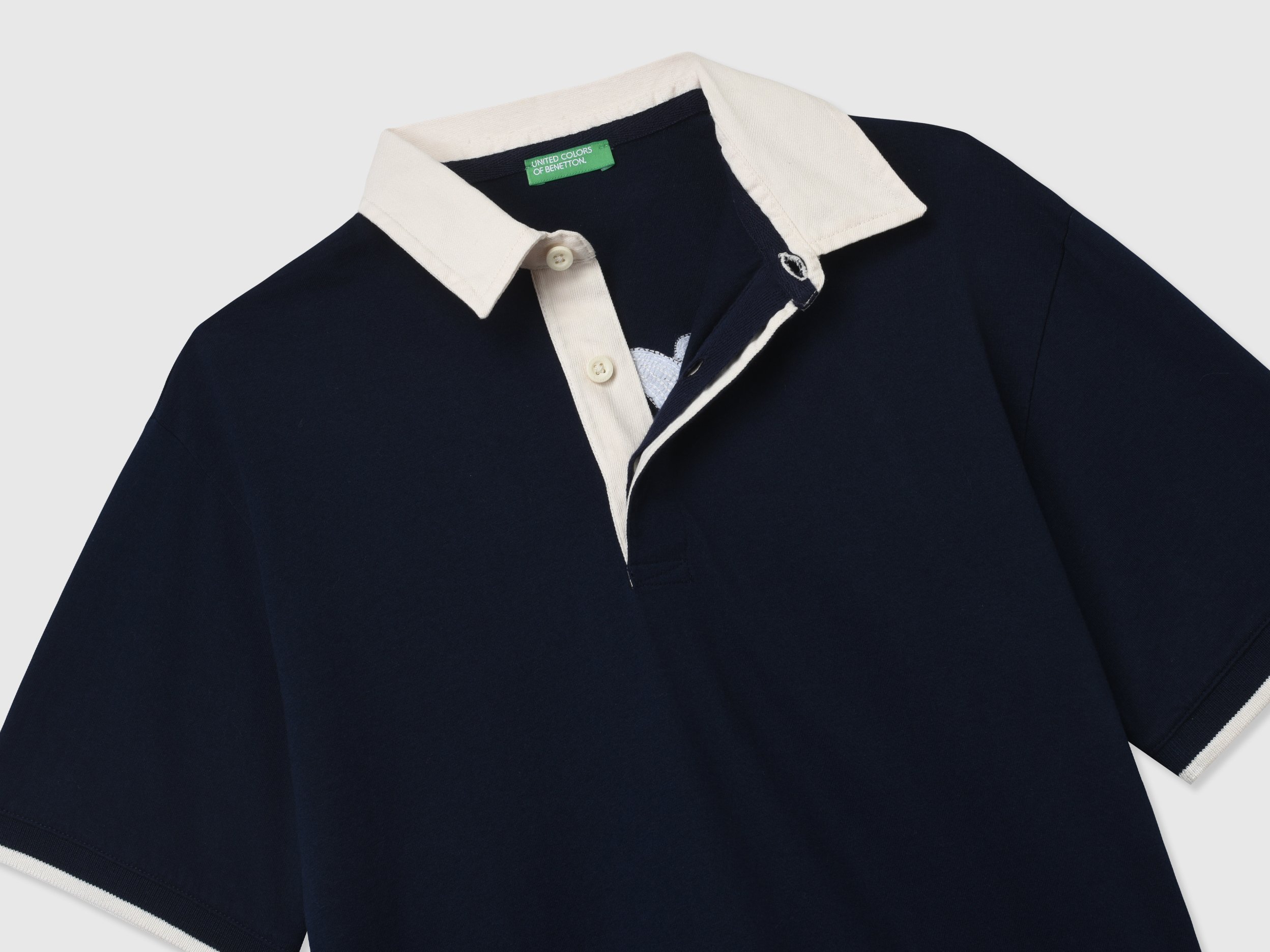 United Colors Of Benetton / Поло с принтом на спине для мальчика - фото 3