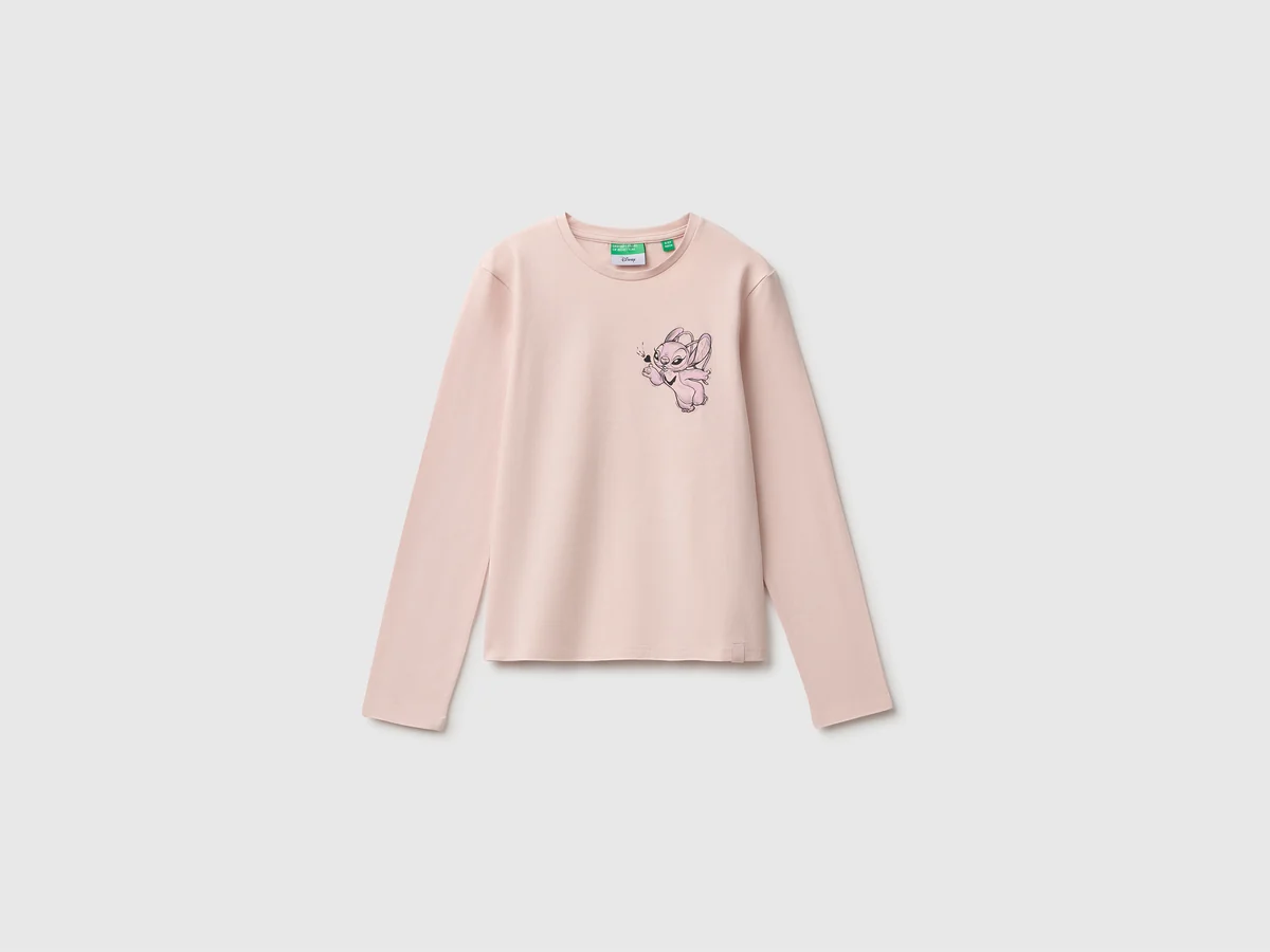 United Colors Of Benetton / Лонгслив с принтом для девочки