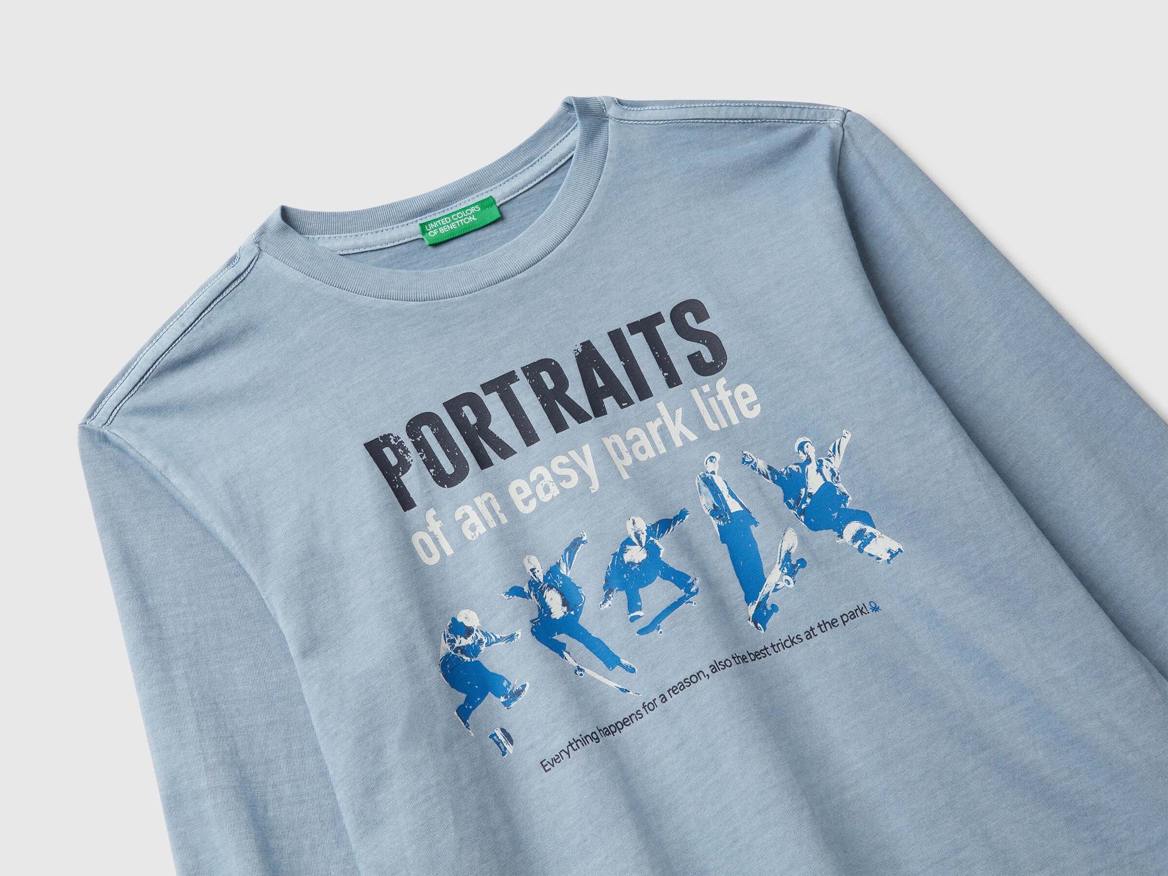 United Colors Of Benetton / Лонгслив с принтом для мальчика - фото 3