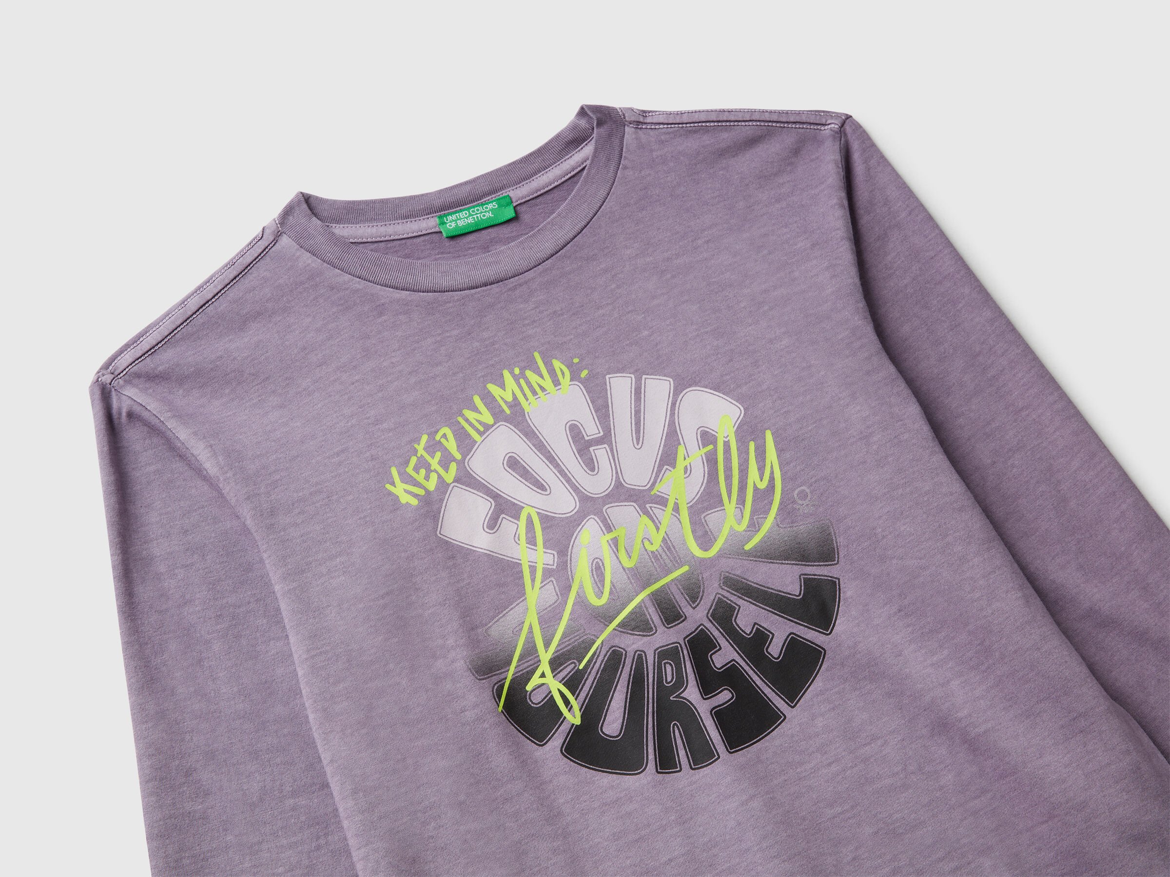 United Colors Of Benetton / Лонгслив с принтом для мальчика - фото 3