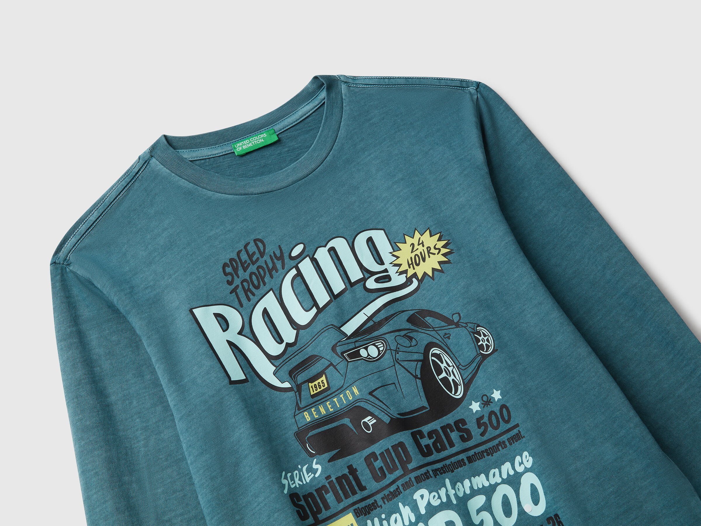 United Colors Of Benetton / Лонгслив с принтом для мальчика - фото 3