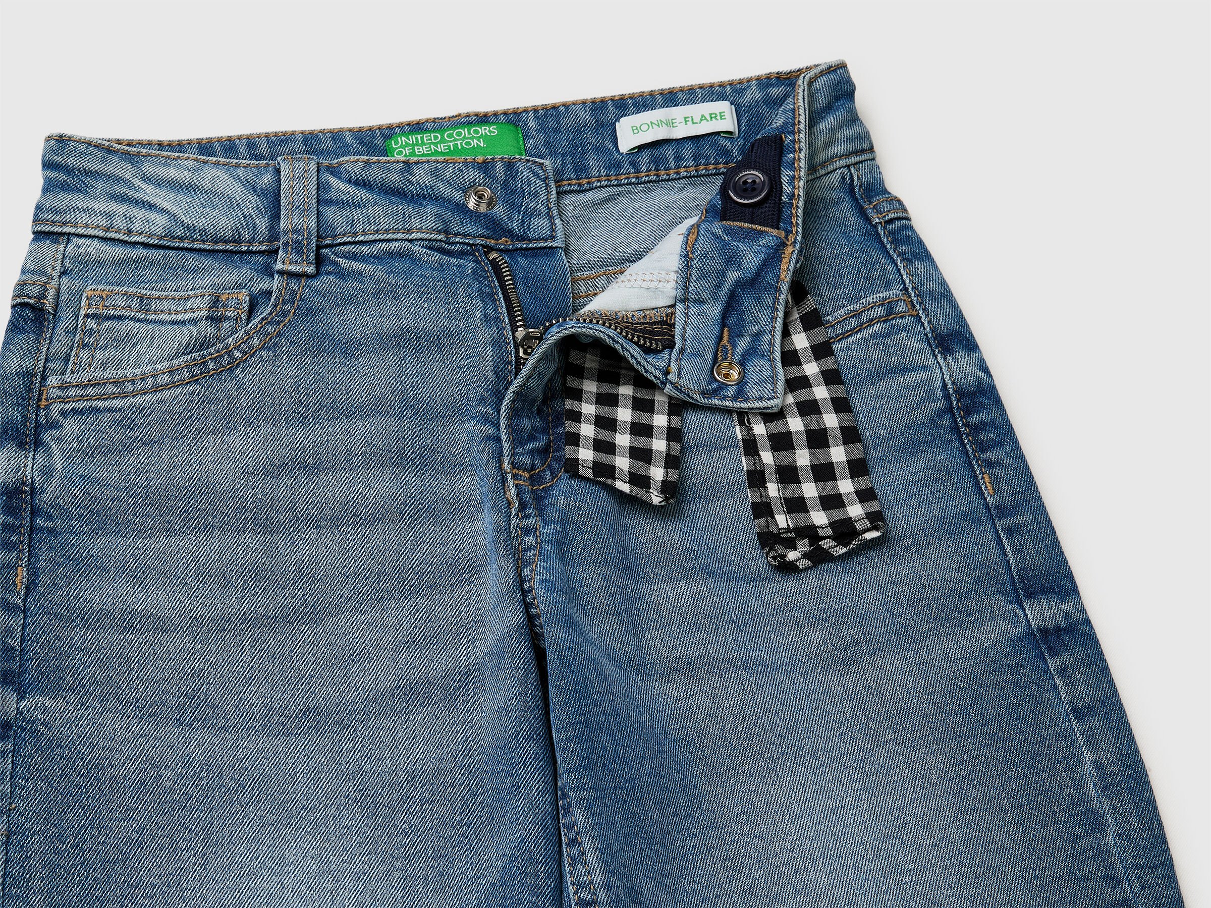 United Colors Of Benetton / Джинсы расклешенные для девочки - фото 3