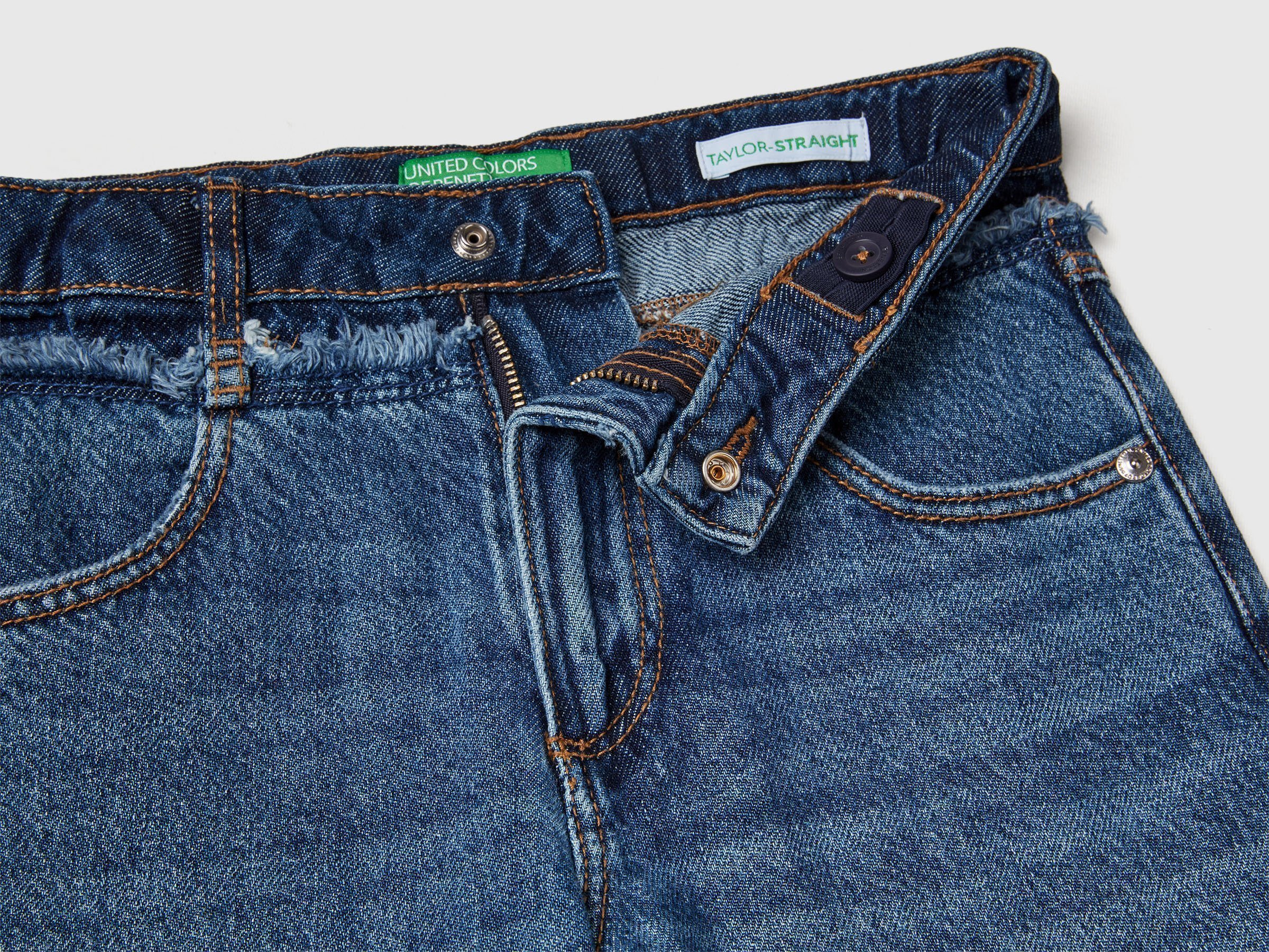 United Colors Of Benetton / Джинсы прямого кроя для девочки - фото 3