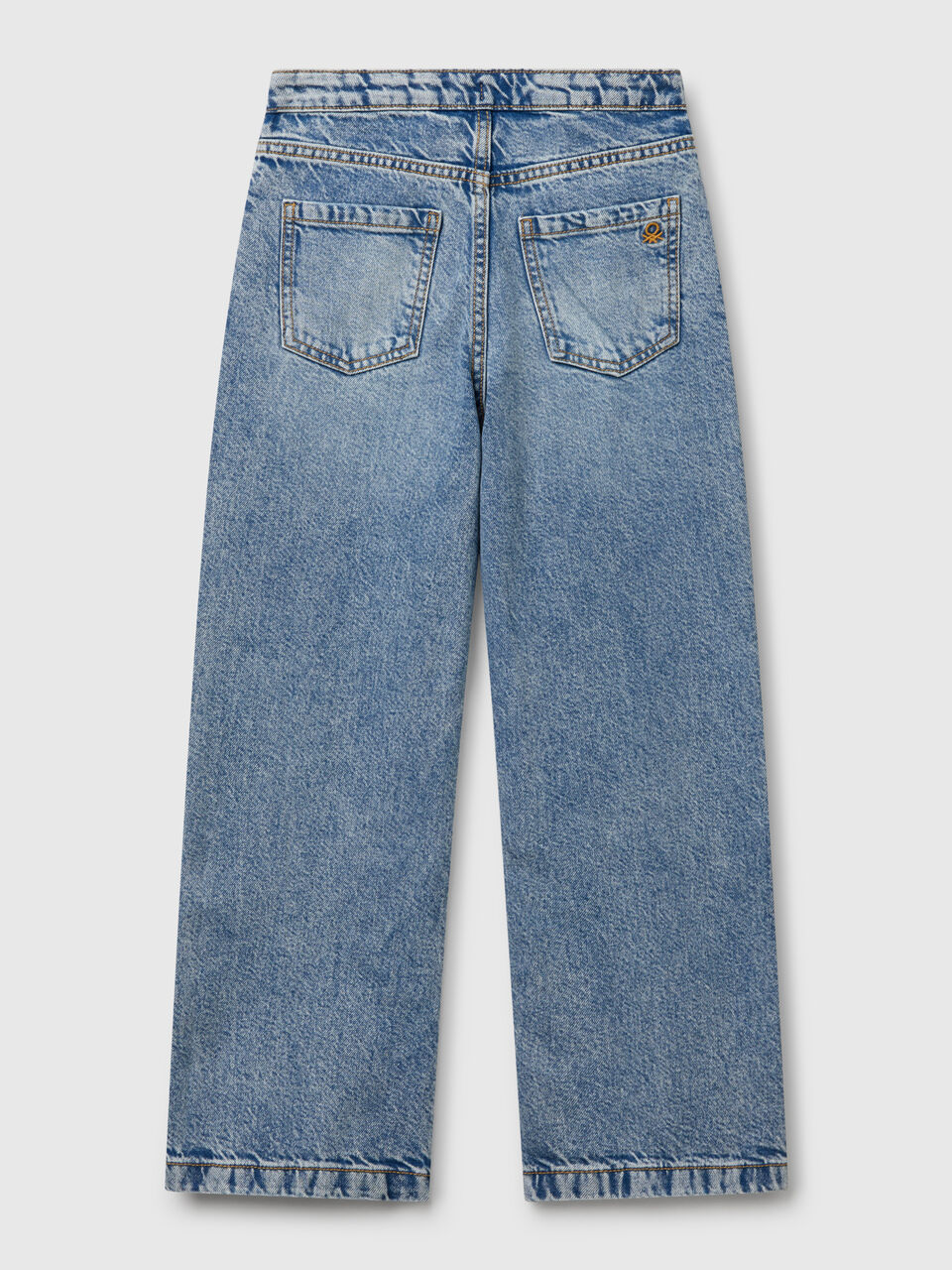 United Colors Of Benetton / Джинсы прямого кроя для девочки - фото 2