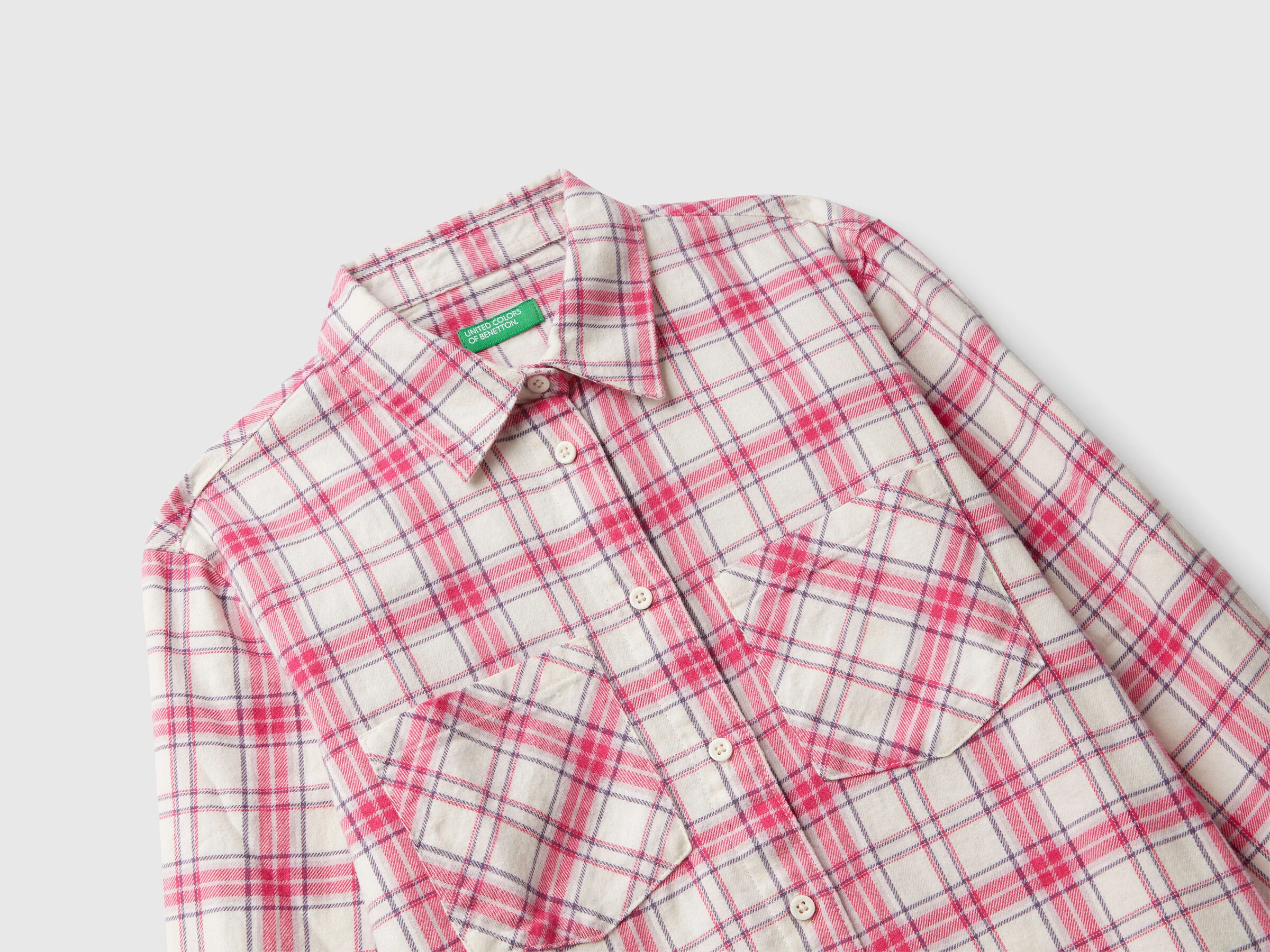 United Colors Of Benetton / Рубашка в клетку для девочки