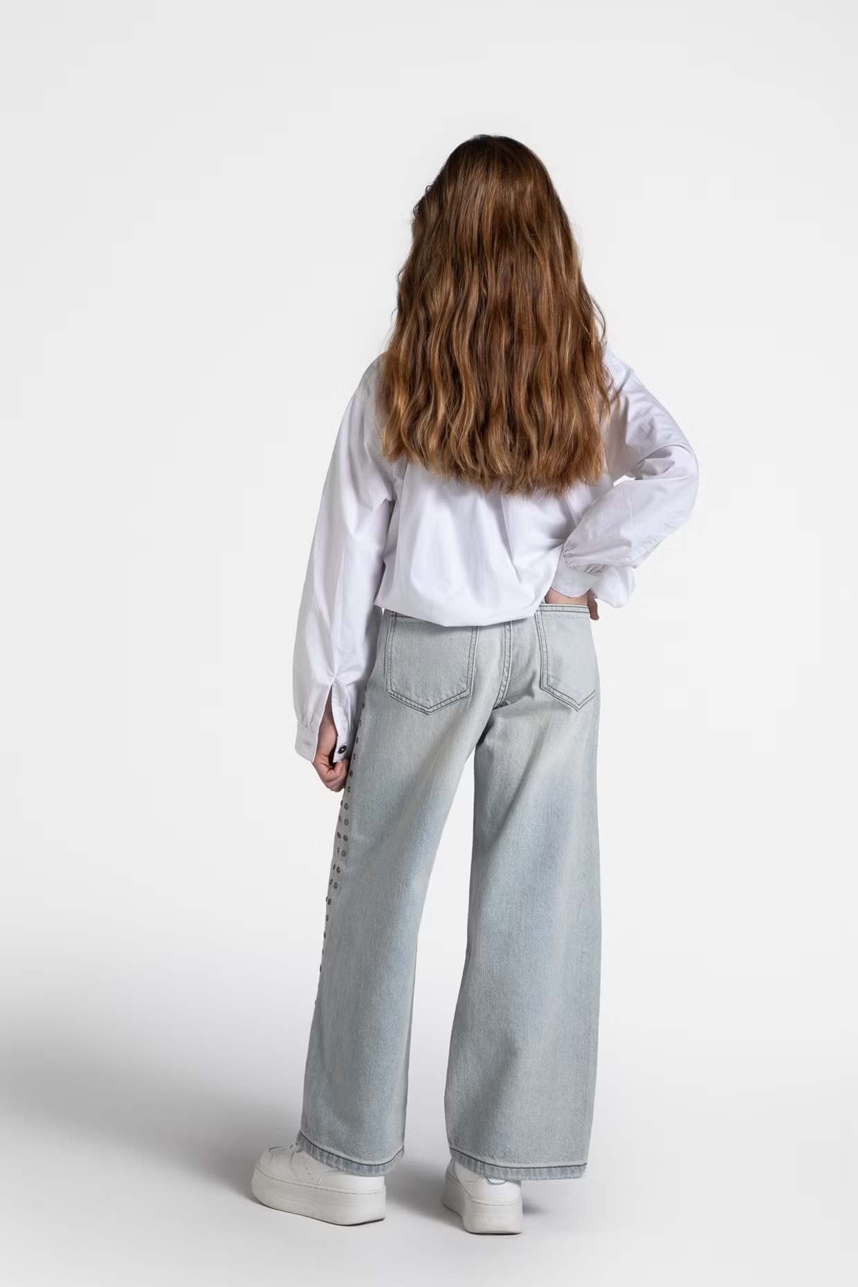 Coccodrillo / Джинсы палаццо с декоративными элементами для девочки