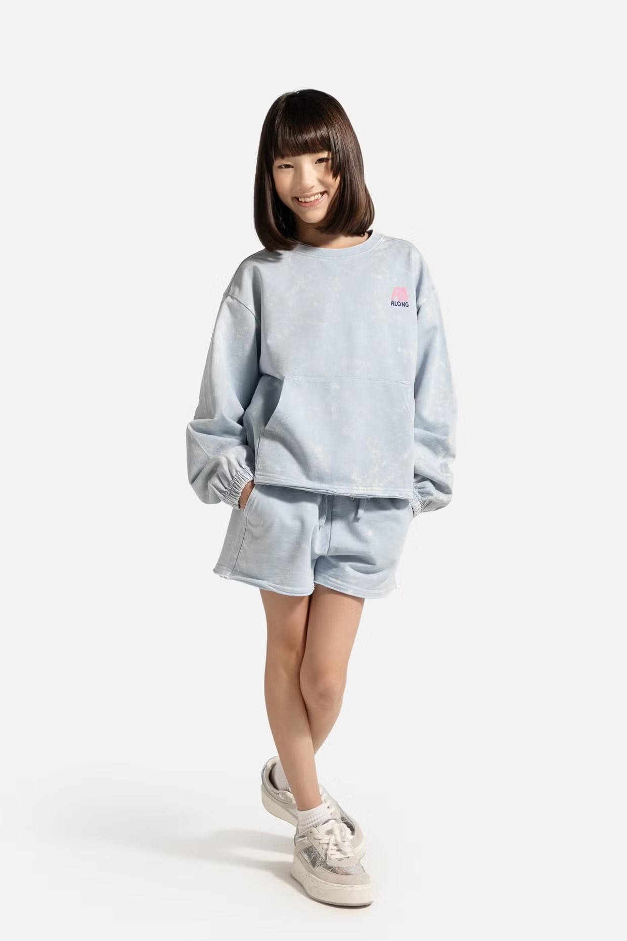 Coccodrillo / Свитшот укороченный с объемными рукавами для девочки