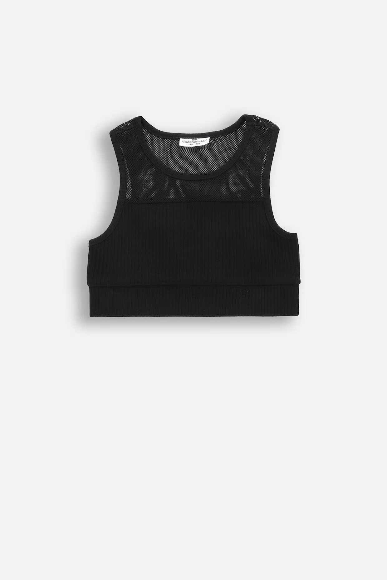 Coccodrillo / Топ трикотажный с декоративной сеткой для девочки