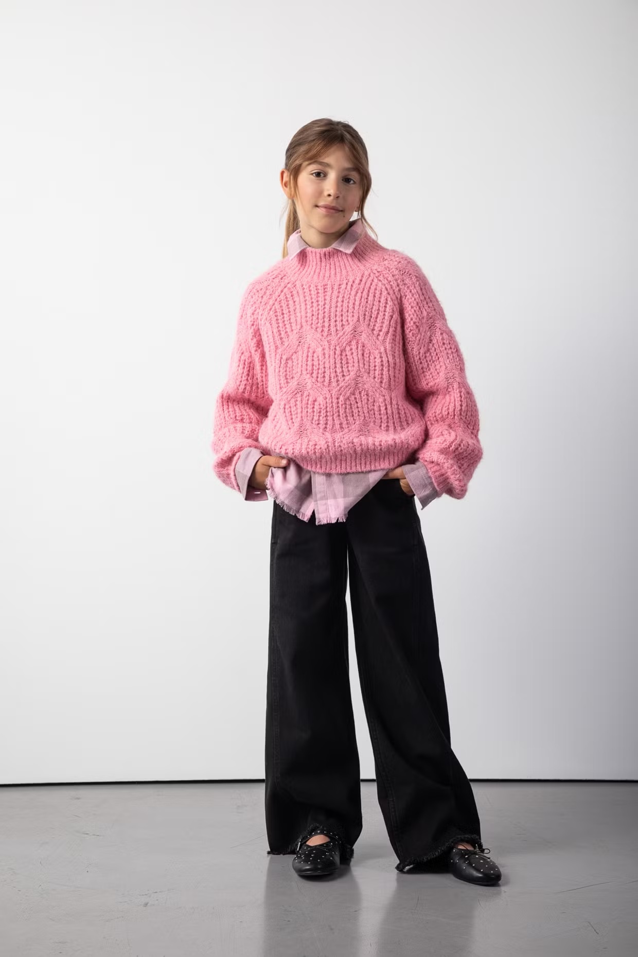 Coccodrillo / Джинсы палаццо с необработанным краем для девочки