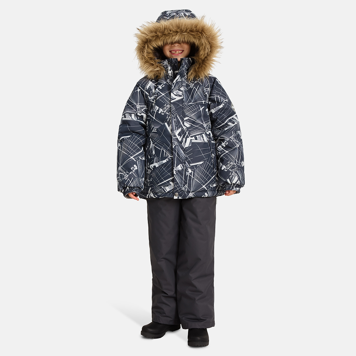 Huppa / Комплект утепленный куртка и полукомбинезон для мальчика - фото 2